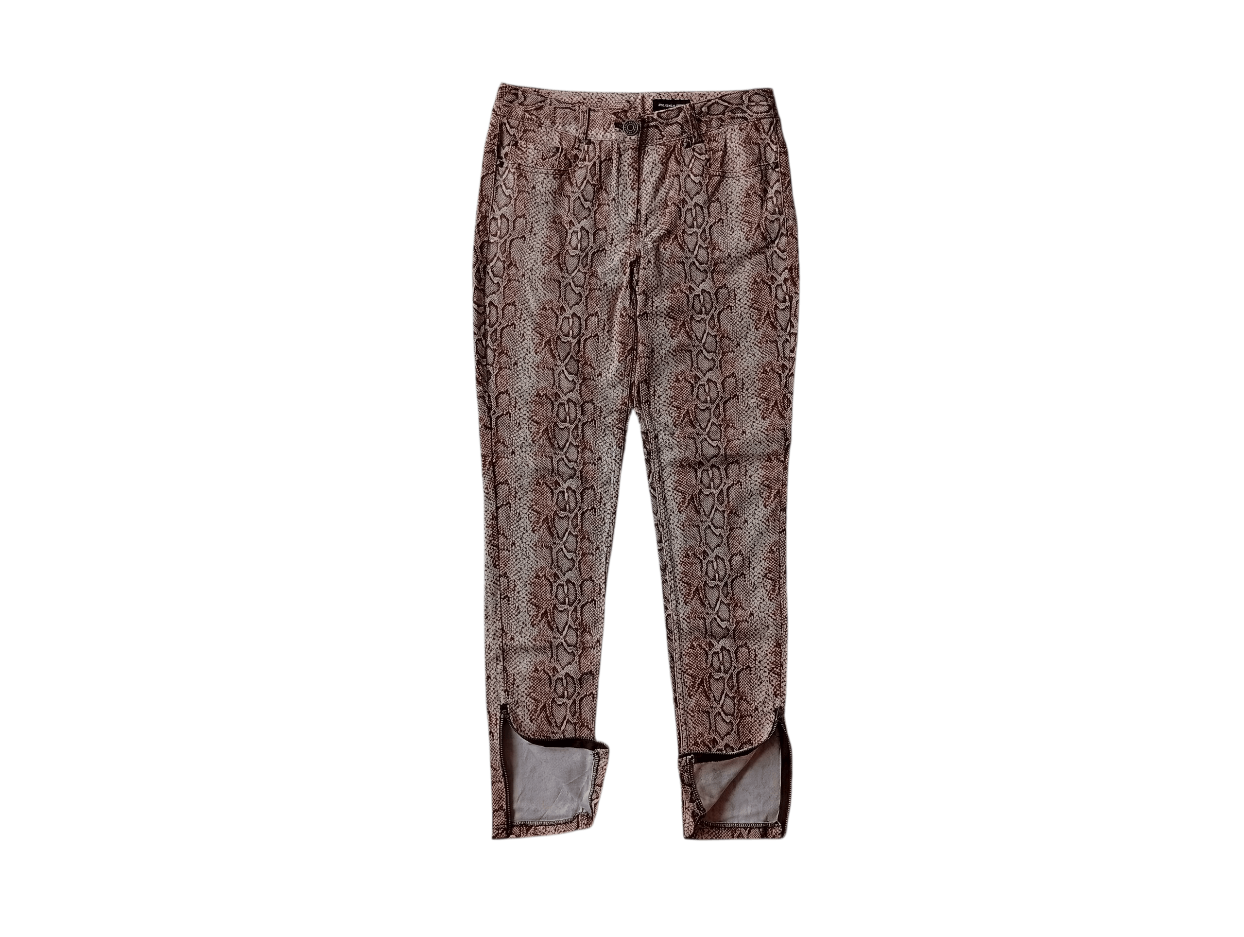 Japanese Brand Pasardi zip python snake skinny pants Size 28" / US 6 / IT 42 - 2 Thumbnail