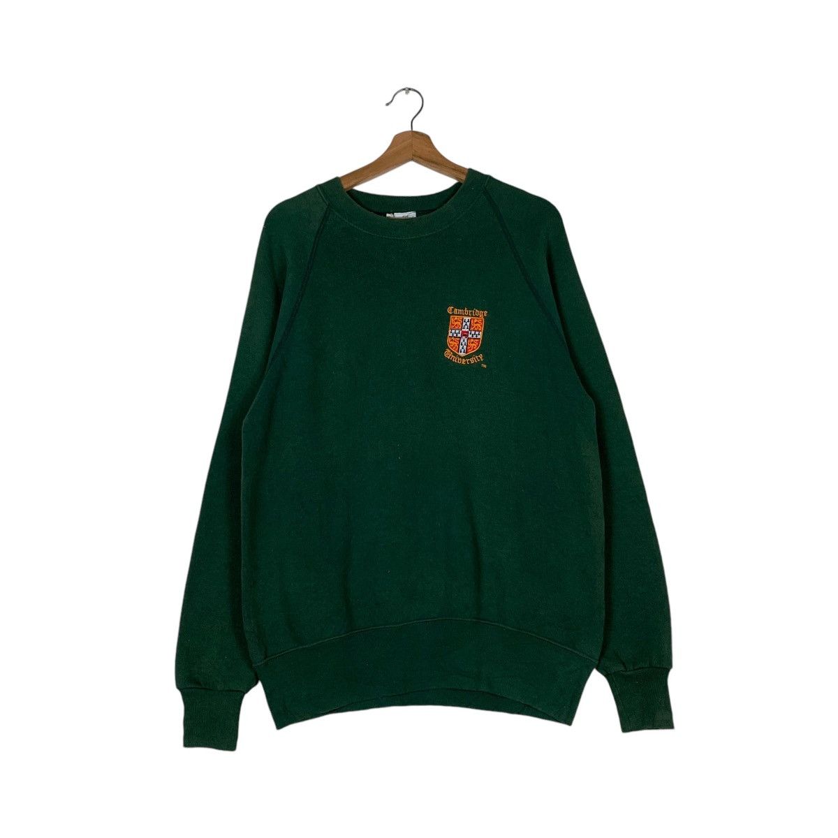 Vintage CAMBRIDGE UNIVERSITY EMBROIDERERS Green Sweatshirt #1413-C64 Size US L / EU 52-54 / 3 - 1 Thumbnail