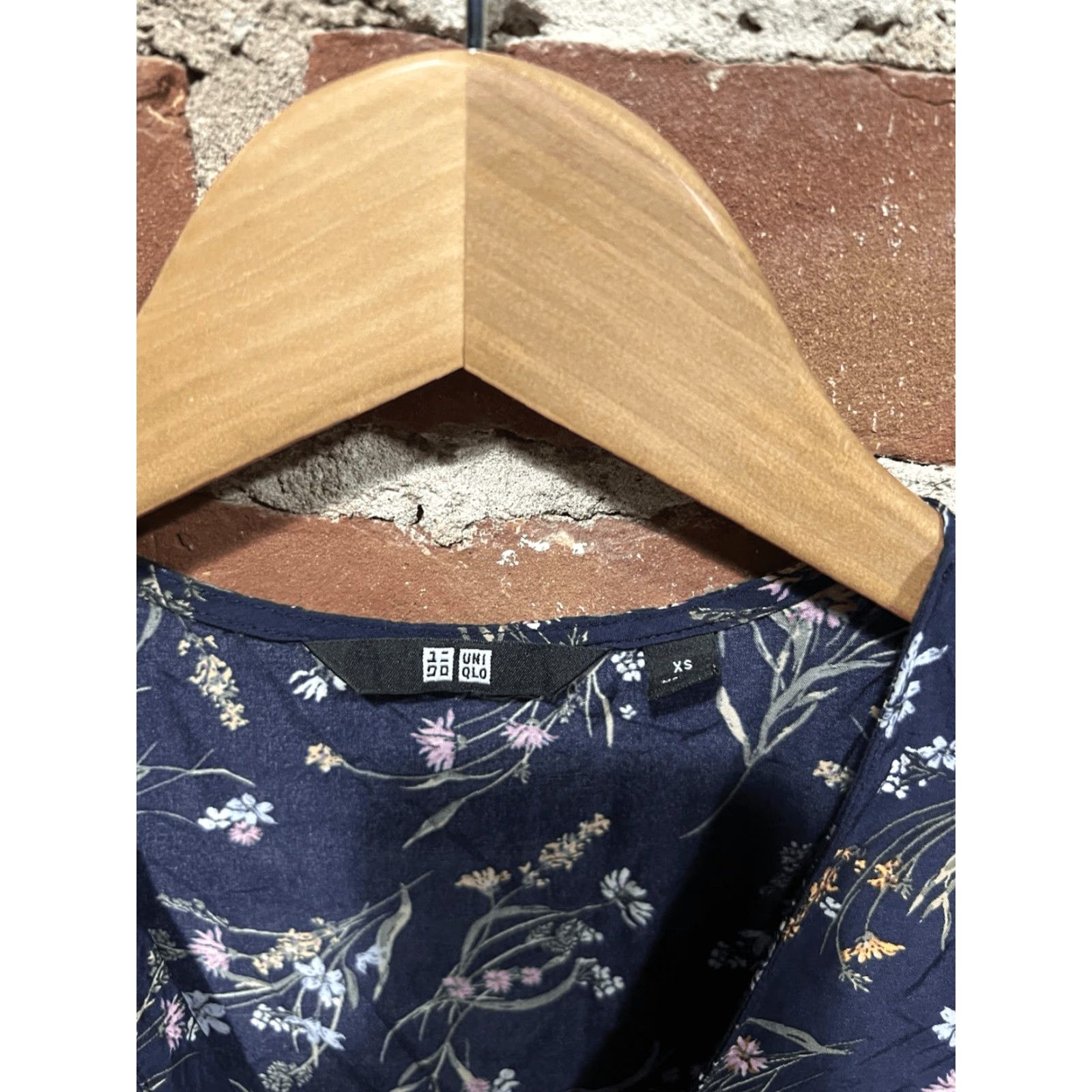 Uniqlo Uniqlo Womens Blue Short Sleeve Button Up Floral Pattern Shirt Dress XS Size XS / US 0-2 / IT 36-38 - 3 Thumbnail