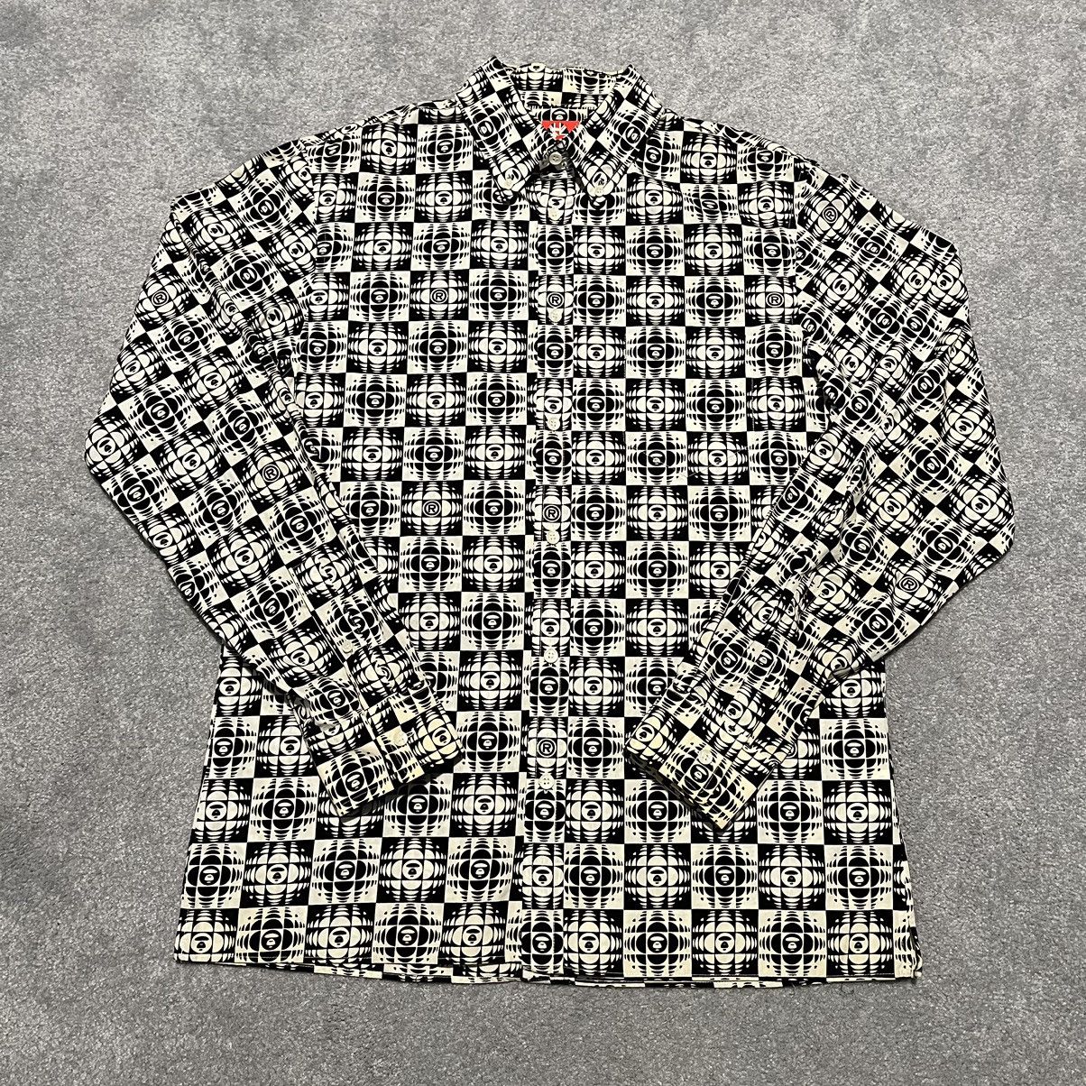 Bape A Bathing Ape Bape Baby Milo Button Up Shirt All Over Print Size US XL / EU 56 / 4 - 1 Thumbnail