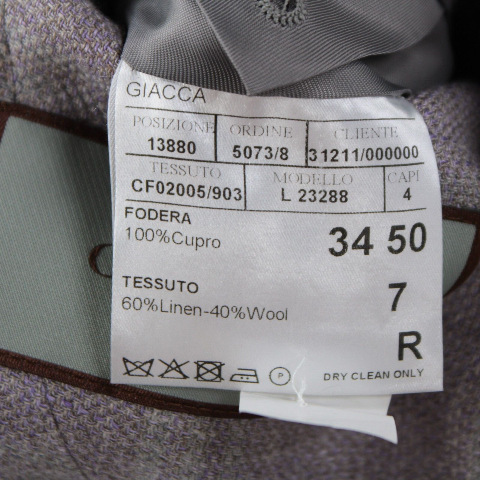 Canali Canali Sport Coat Size 40 Regular US in Purple Size 40R - 8 Thumbnail