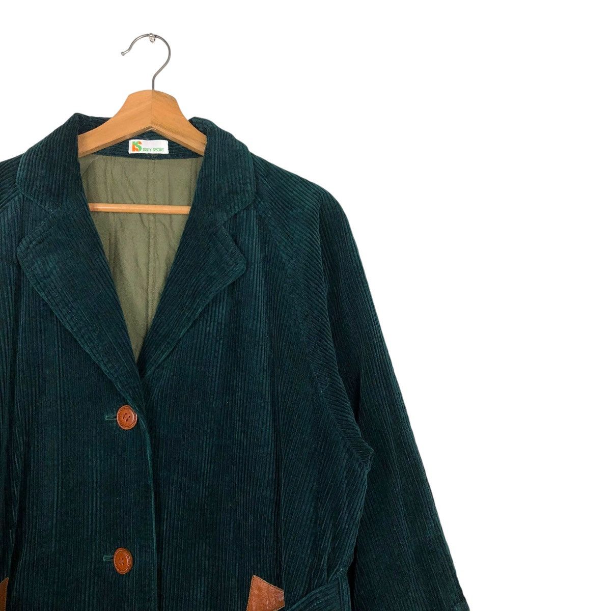 Issey Miyake 🔥VINTAGE 80’s LONG JACKET CORDUROY ISSEY SPORT LEATHER PARTS Size US M / EU 48-50 / 2 - 9 Thumbnail