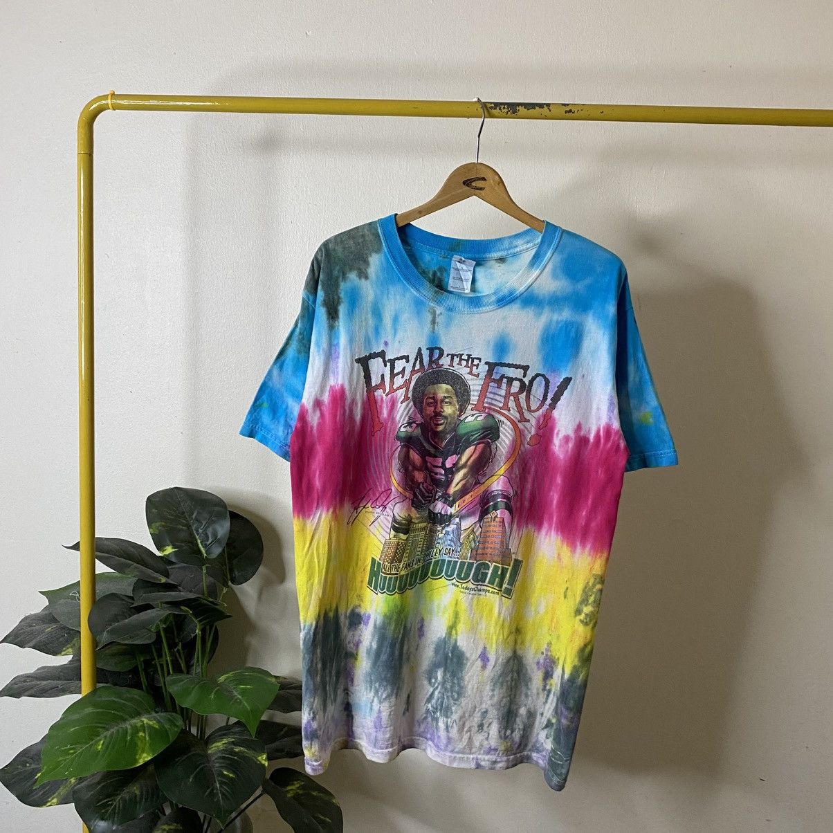 NFL Vintage 2003 Hugh Douglas Philadelphia Eagles Tie Dye Tee Size US L / EU 52-54 / 3 - 1 Thumbnail