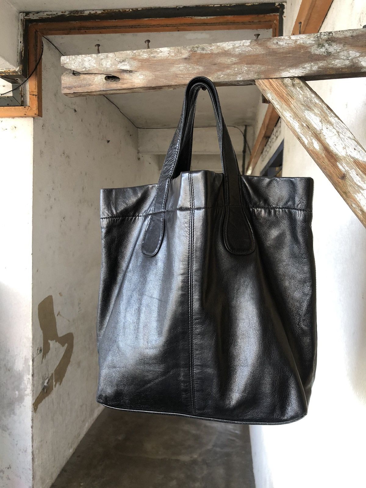Yohji Yamamoto Nice❗️Ys Yohji Yamamoto Leather Tote Bag Mini Size ONE SIZE - 9 Thumbnail