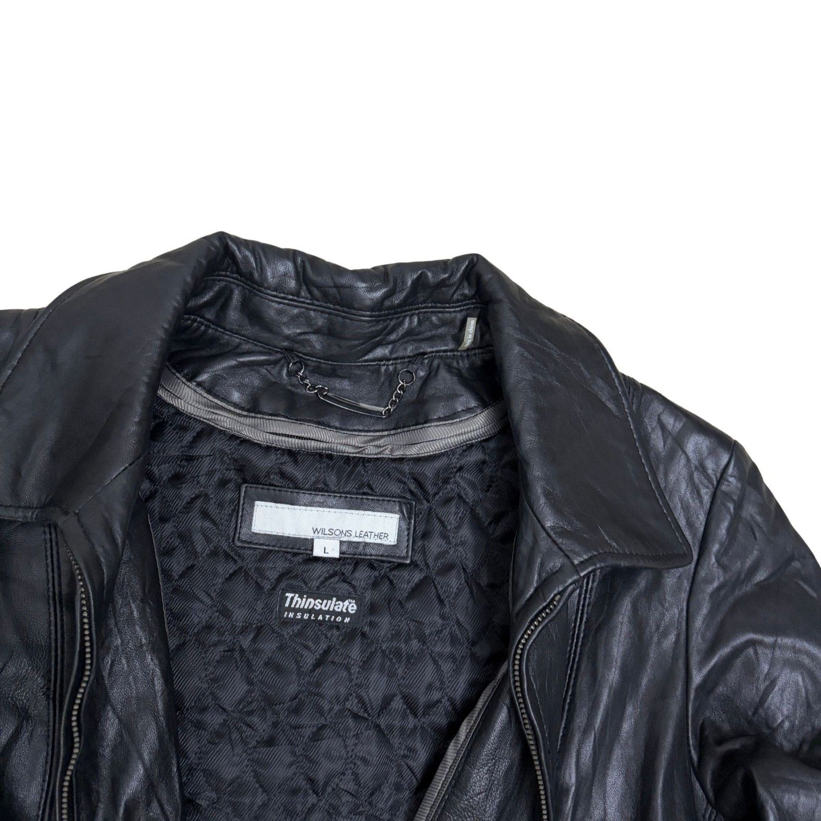 Wilsons Leather Wilsons Leather Black Coat Winter Casual Jacket Large Size L / US 10 / IT 46 - 3 Thumbnail