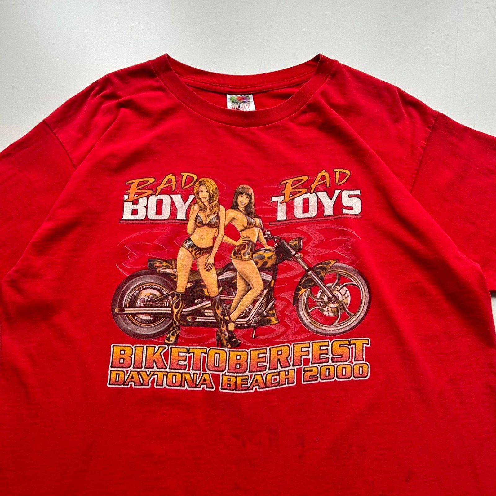 Fruit Of The Loom Vintage 90s Bad Boy Bad Toys Biker Motorcycle Art T Shirt XL Size US XL / EU 56 / 4 - 2 Thumbnail