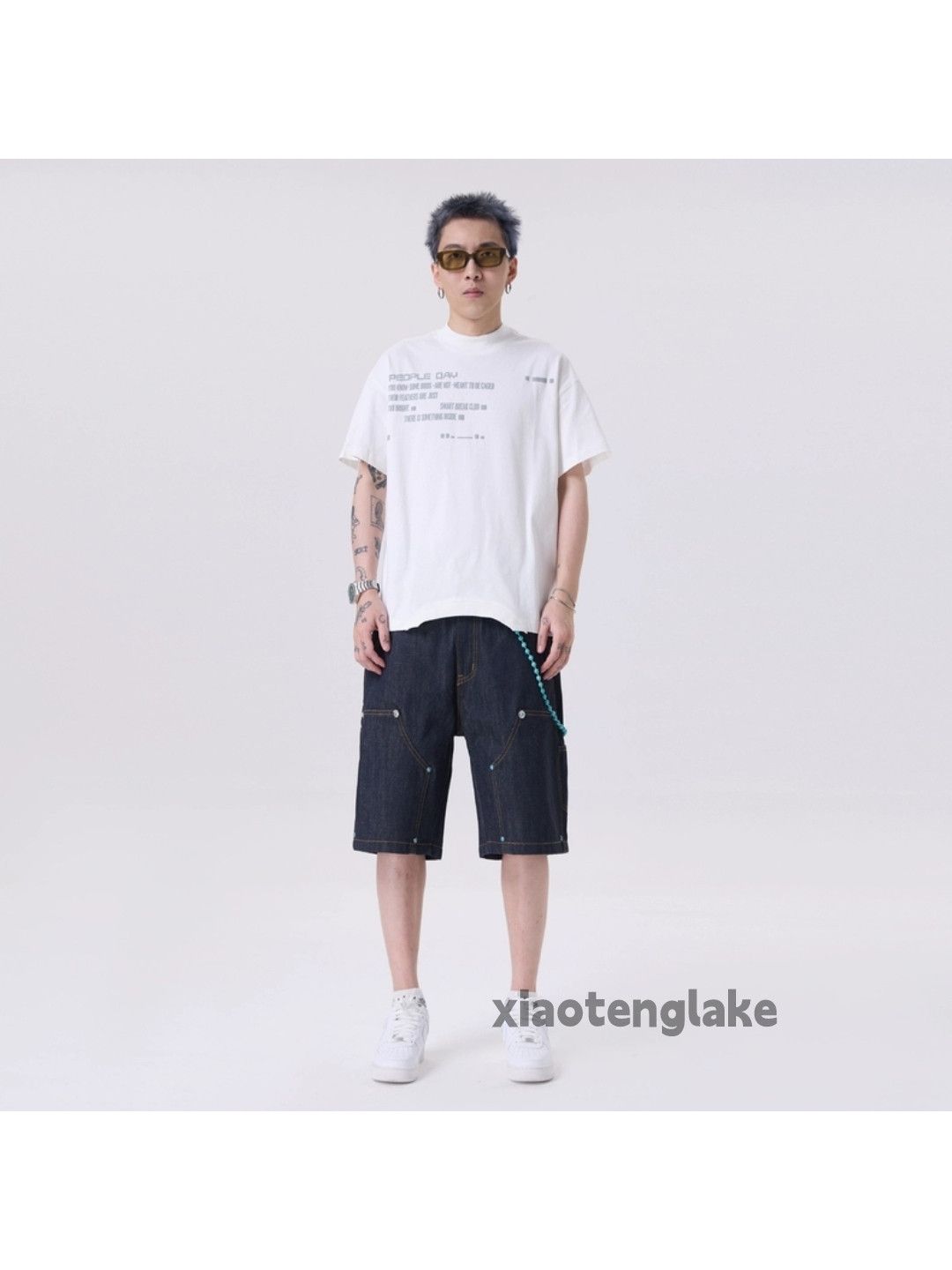 Designer Unisex utility loose baggy skate hiphop carpenter shorts Size US 30 / EU 46 - 7 Thumbnail