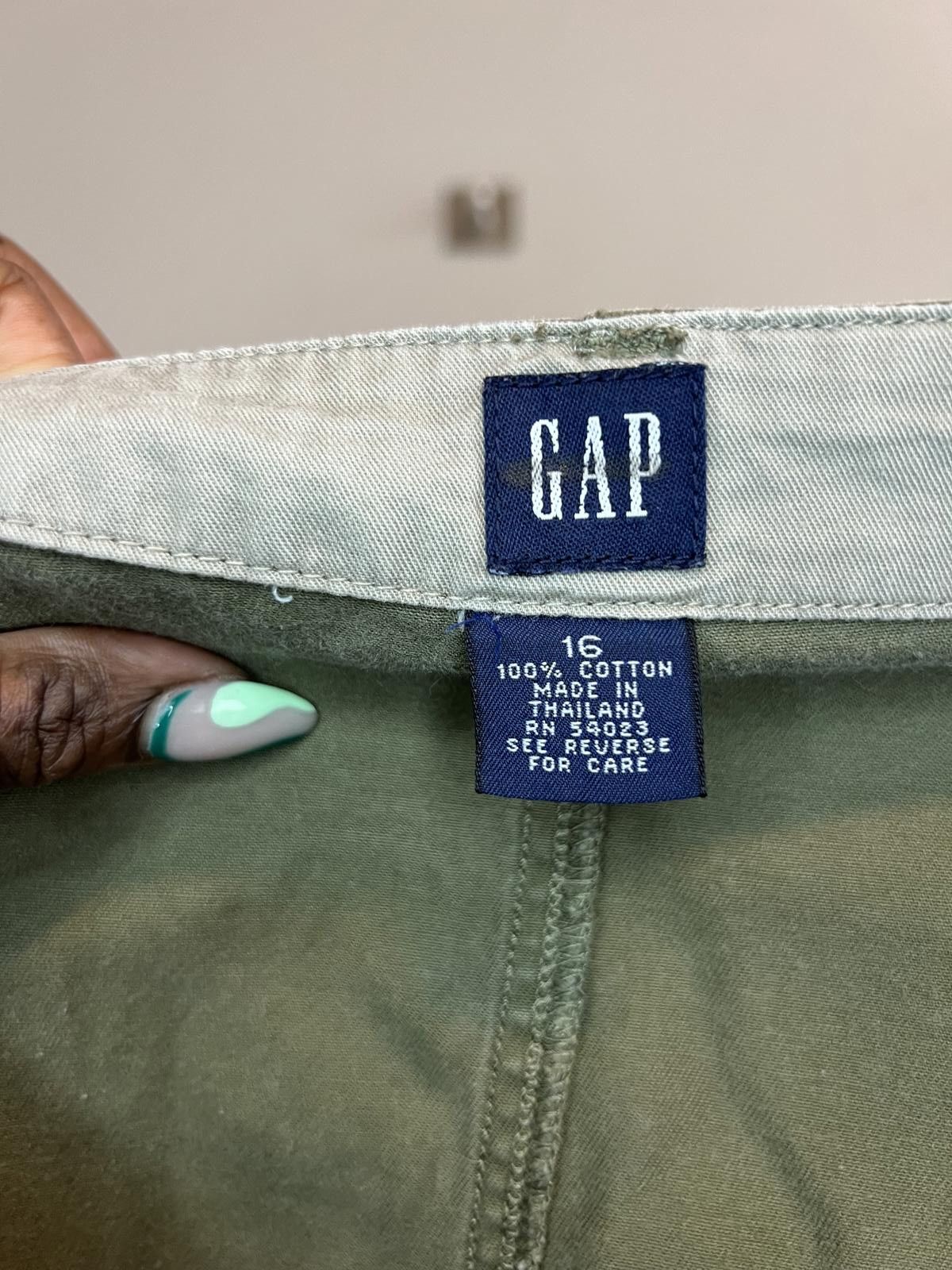 Gap Gap Green Cargo Mini Skirt with Pockets Gap Large/XL Size 40" / US 18 - 2 Thumbnail