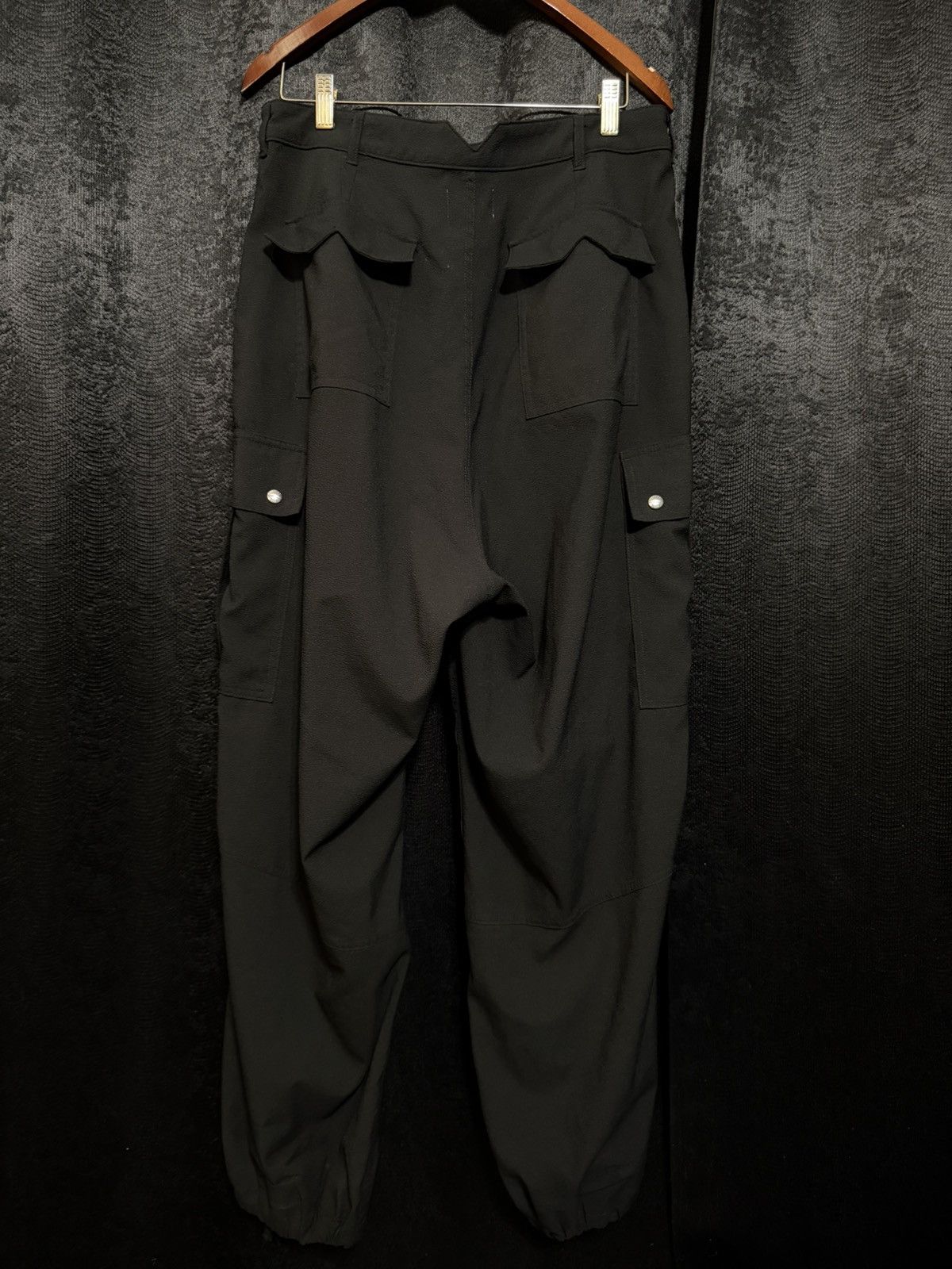 Rhude Seersucker Parachute Cargo Pants in Black Size US 33 - 8 Thumbnail