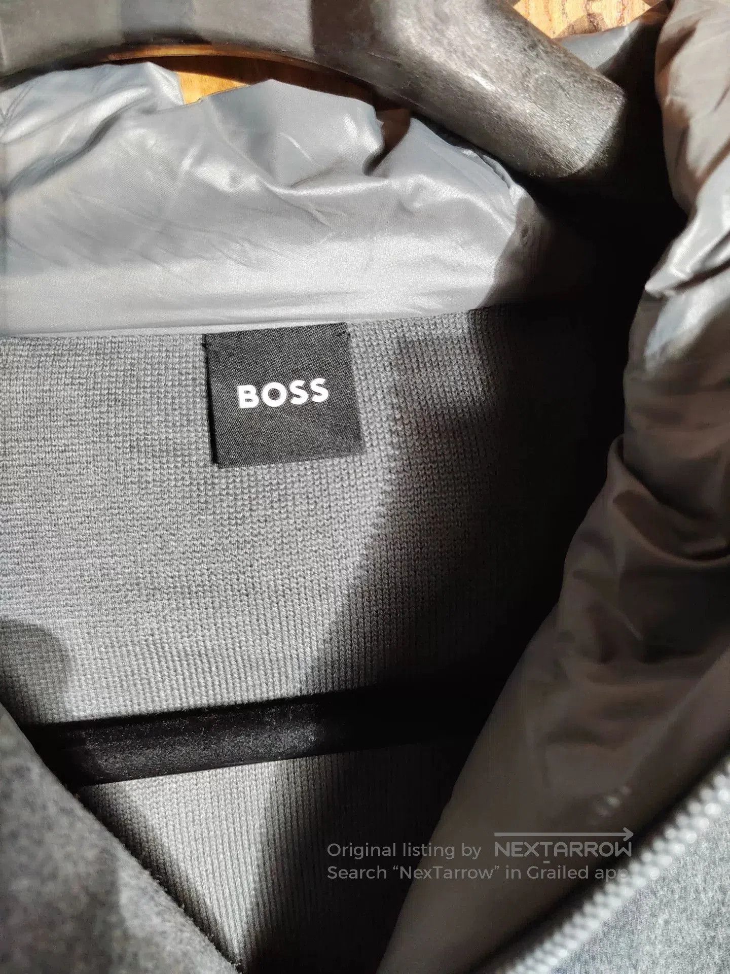 Hugo Boss BOSS Tech Flannel Gray Hooded Jacket. Size US M / EU 48-50 / 2 - 3 Thumbnail