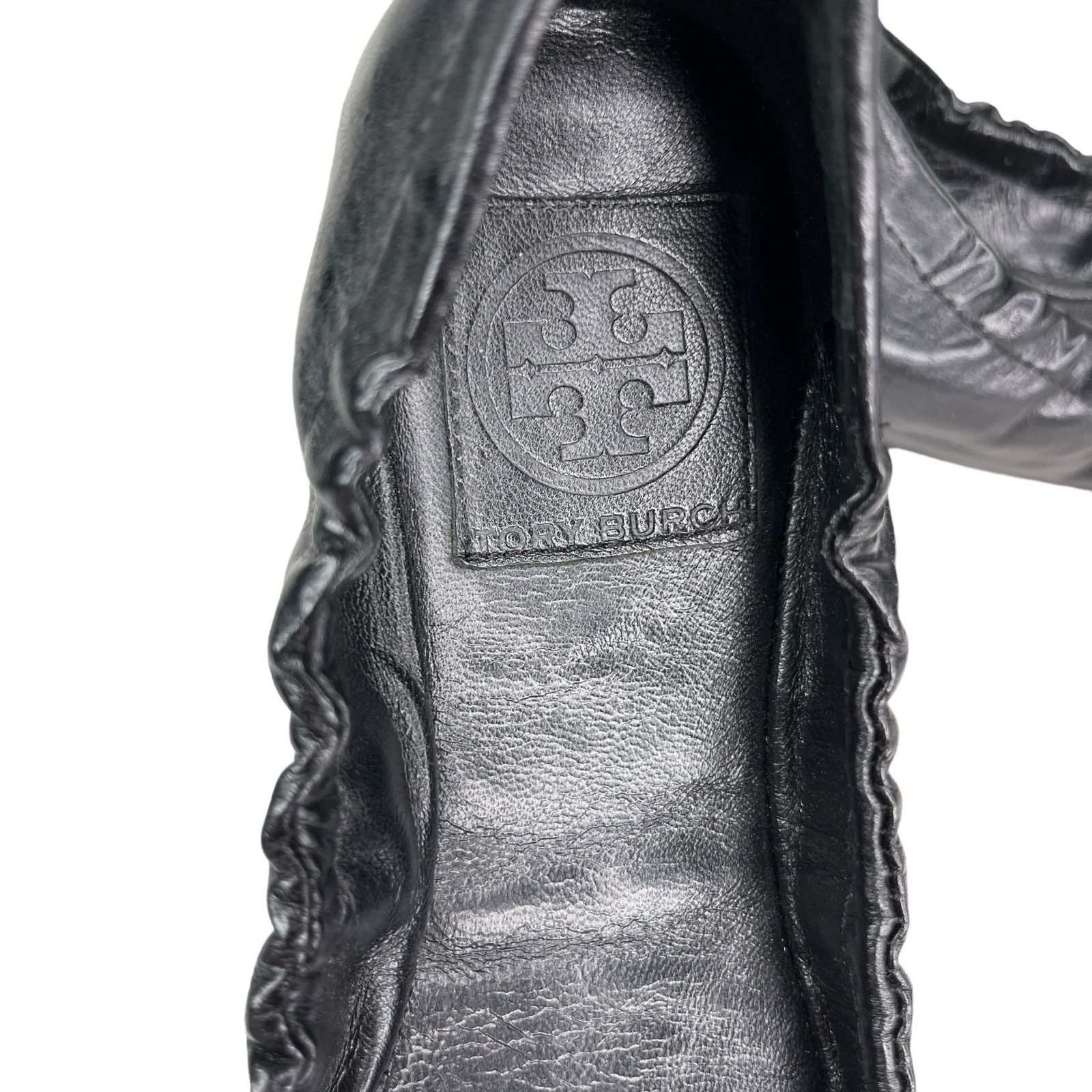 Tory Burch Tory Burch Ballet Flats Black 7.5 Leather Flaw Size US 7.5 / IT 37.5 - 11 Thumbnail