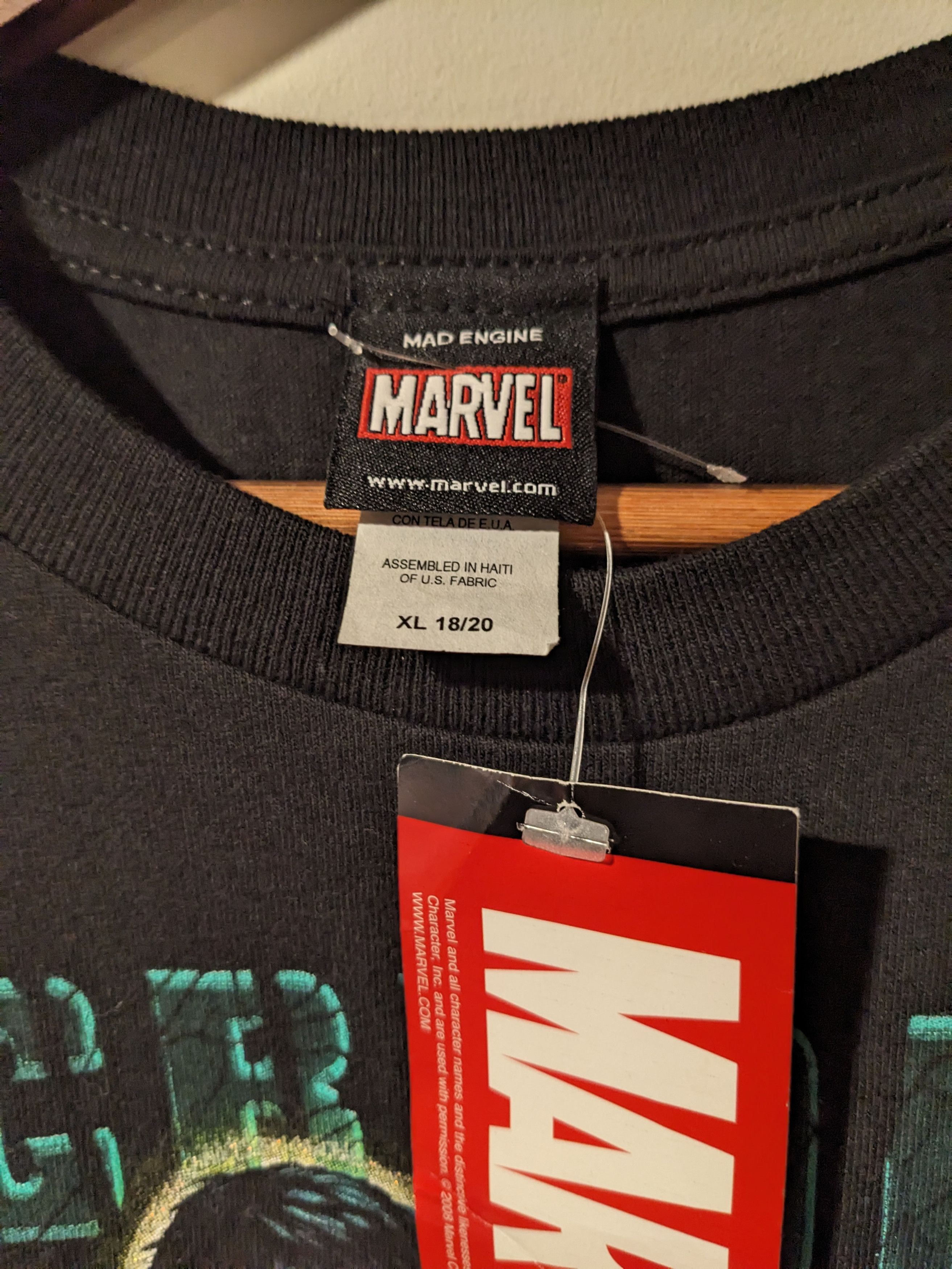 Mad Engine × Marvel Comics × Vintage Vintage 2008 Incredible Hulk Marvel X-Large Youth T-Shirt Size US M / EU 48-50 / 2 - 3 Thumbnail