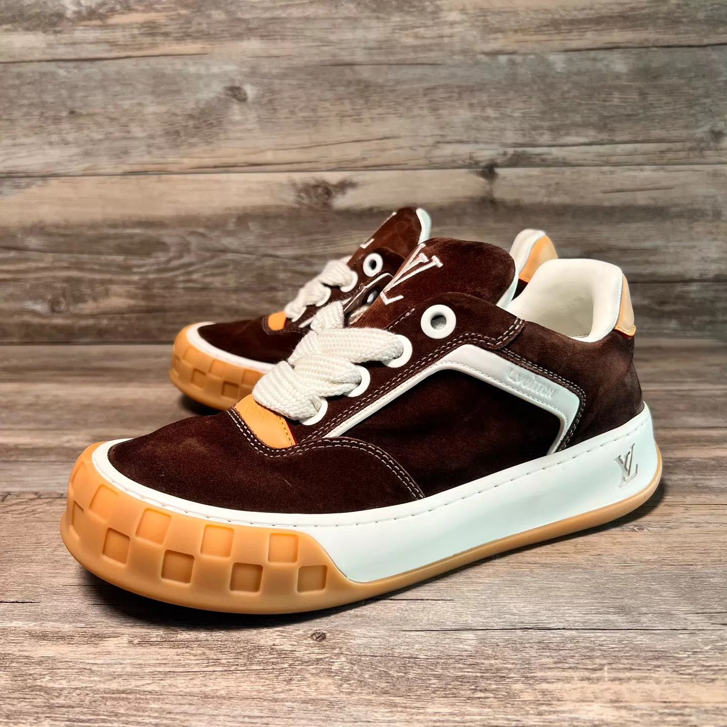 Louis Vuitton LV Tilted Shoe White Red Chestnut Burgundy UK6.5/40.5 Size US 7.5 / EU 40-41 - 1 Thumbnail