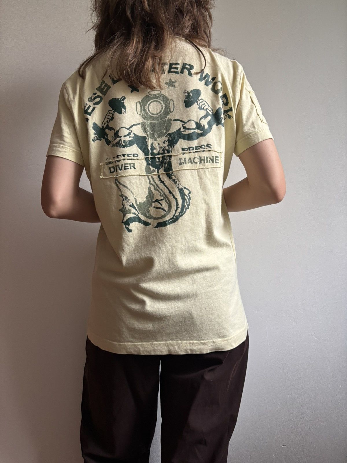 Diesel Rare Vintage T-Shirt Diesel Water Work 978 Luxury Punk Size US S / EU 44-46 / 1 - 1 Thumbnail