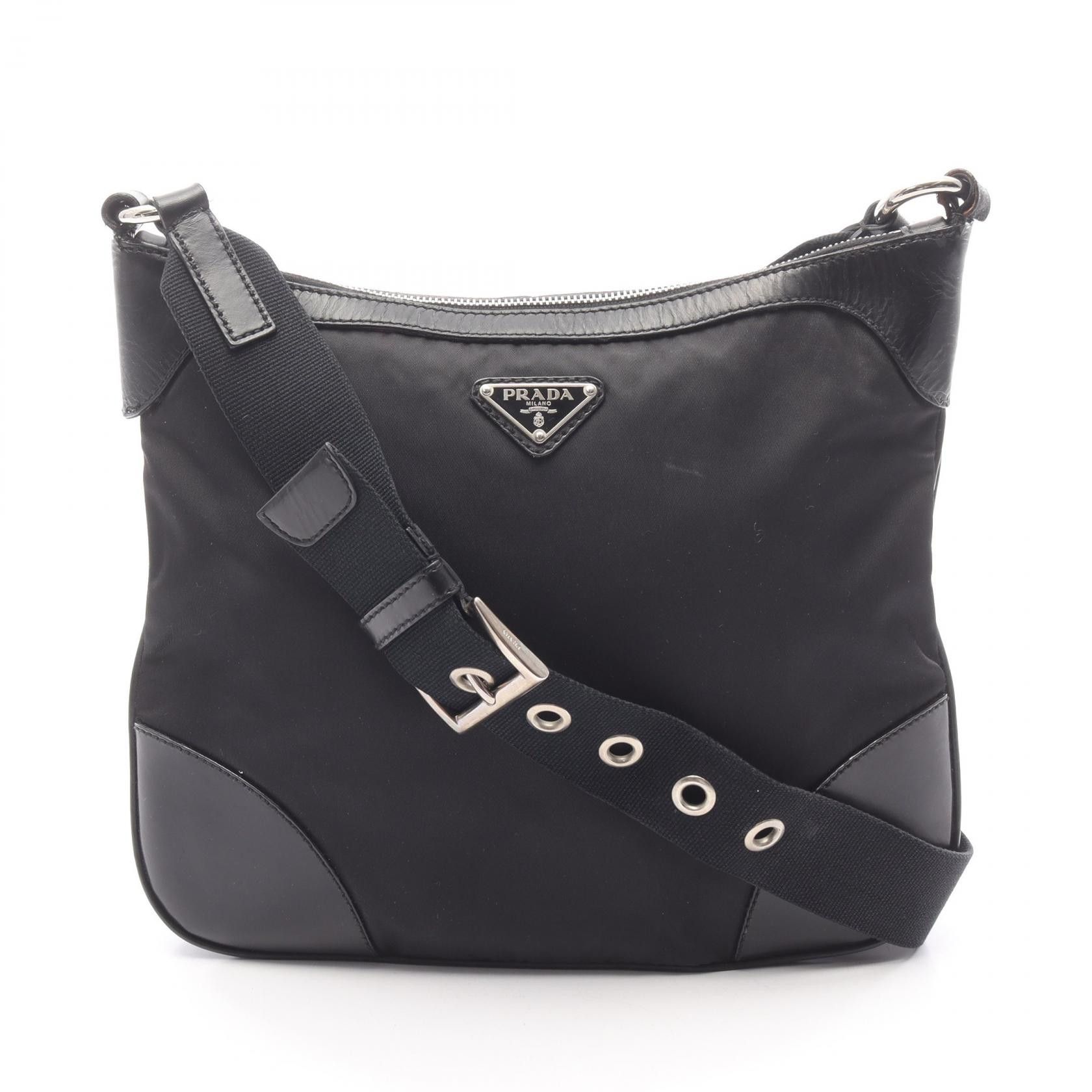 Prada Prada Prada Nylon Leather Shoulder Bag Textile Shoulder Bag DUTY FREE for USA Size ONE SIZE - 1 Thumbnail