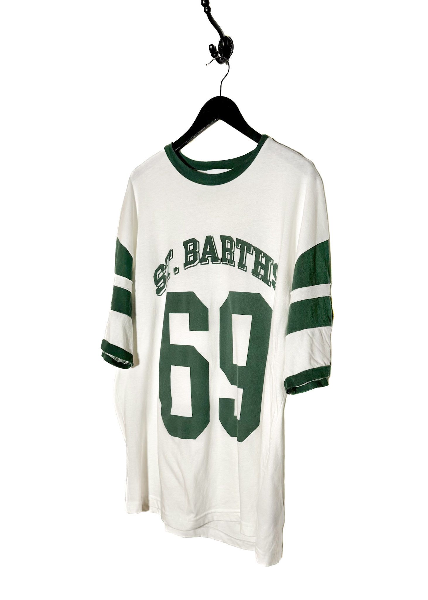 Rhude Rhude Ivory Green 69 Logo Ringer T-shirt Size US L / EU 52-54 / 3 - 2 Thumbnail