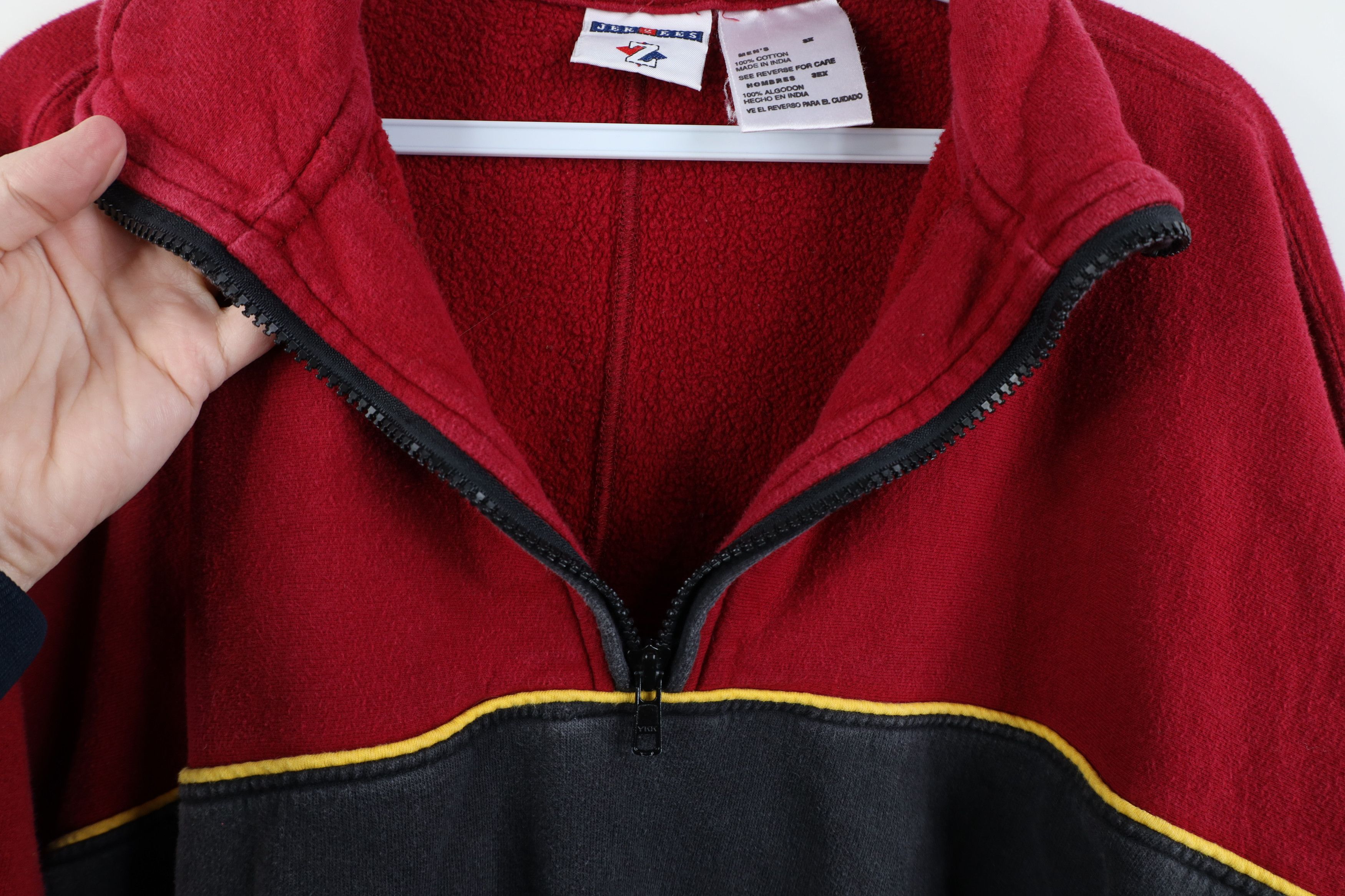 Vintage Vintage 90s Streetwear Block Half Zip Pullover Sweatshirt Size US XXL / EU 58 / 5 - 8 Thumbnail