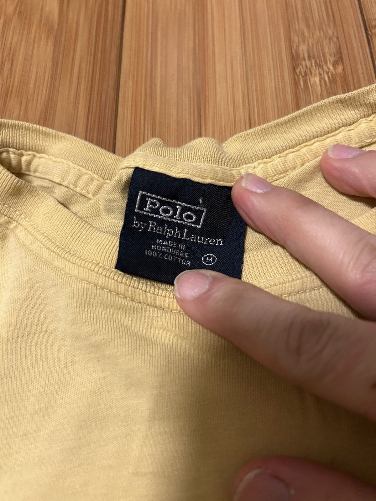 Polo Ralph Lauren × Vintage Polo Ralph Lauren Yellow Tshirt (Free Shipping!) Size US M / EU 48-50 / 2 - 2 Thumbnail