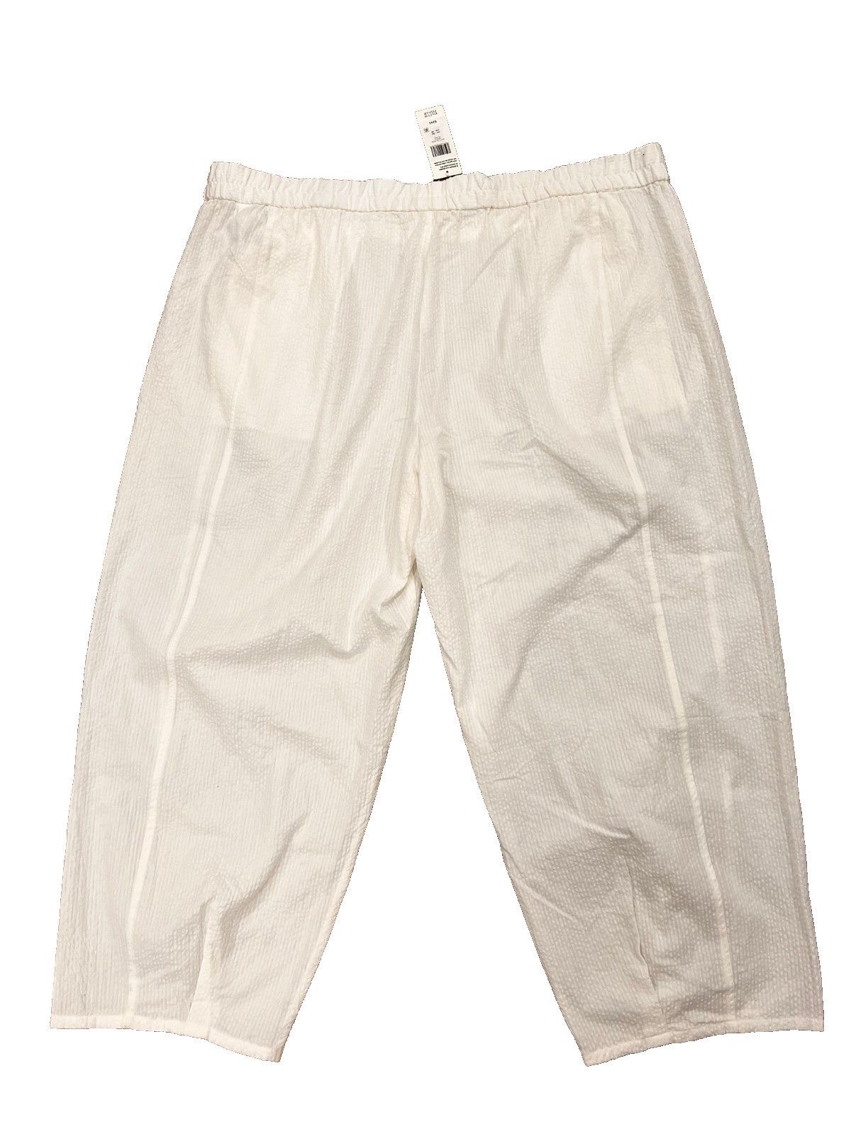 Eileen Fisher Eileen Fisher Organic Cotton Lantern Pant White ( 3X ) Size 40" / US 18 - 3 Thumbnail