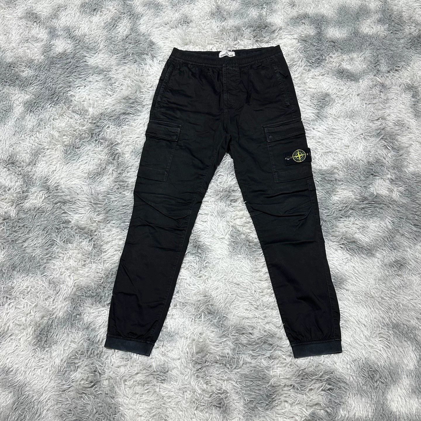 stone island black cargo pants W30