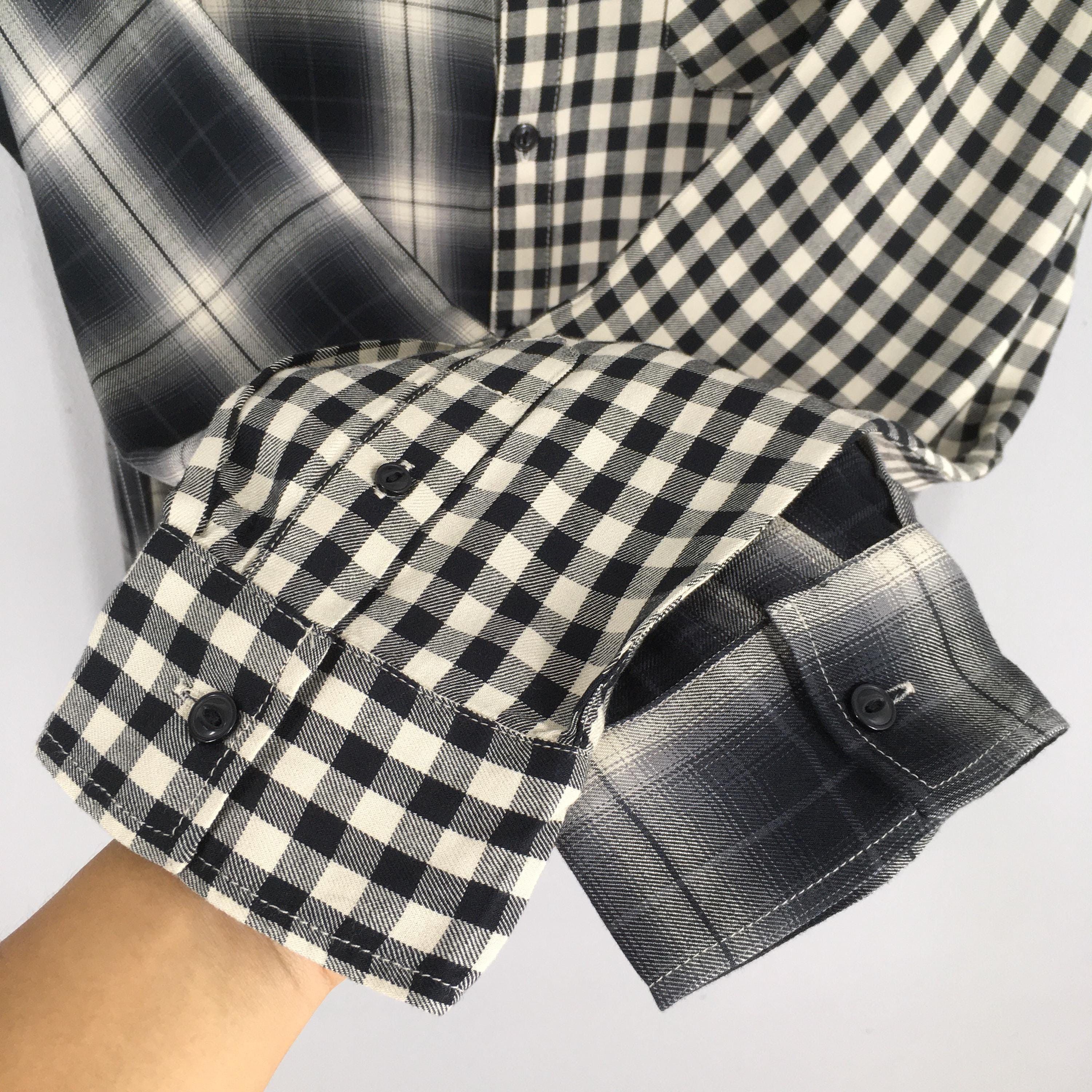 Flannel × In The Attic × semanticdesign Semantic Design Plaid Shadow Checkered Rayon Shirt Large Size US L / EU 52-54 / 3 - 4 Thumbnail