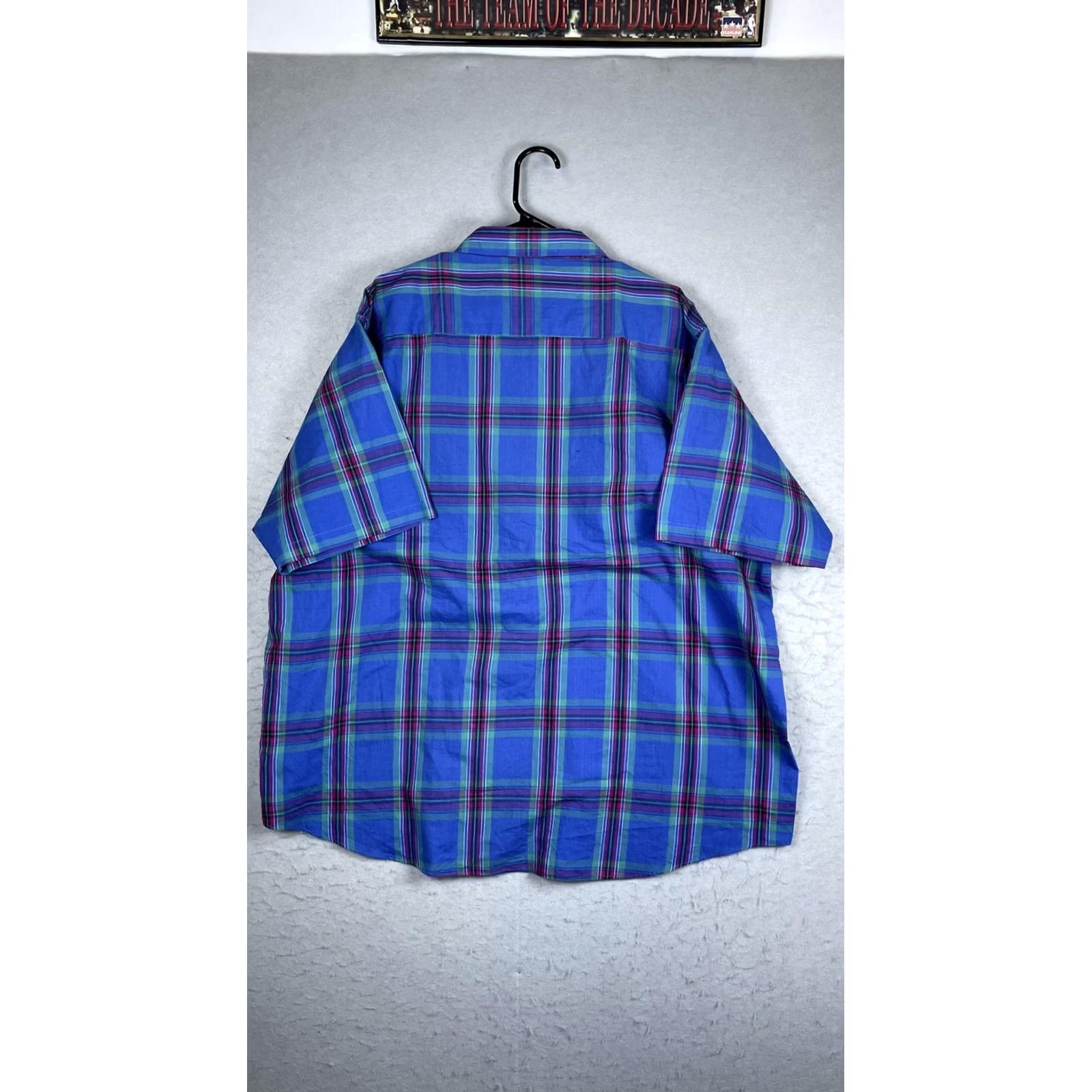 Sears VINTAGE The Men's Store At Sears Shirt Mens 2XL Blue Plaid Short Sleeve Button Size US XXL / EU 58 / 5 - 5 Thumbnail