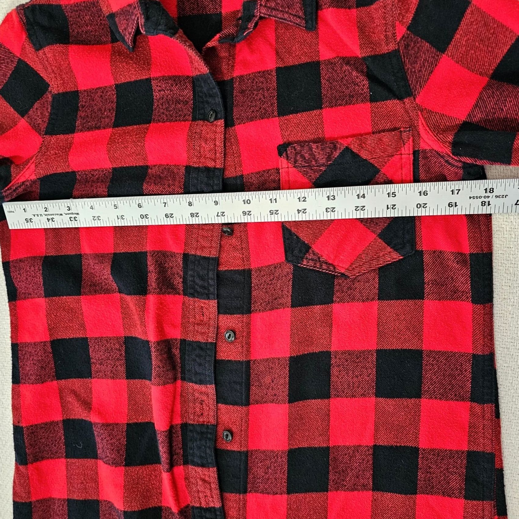 Madewell Madewell Shirt Women XS Long Sleeve Button Front Plaid Flannel Red Black Size XS / US 0-2 / IT 36-38 - 6 Thumbnail
