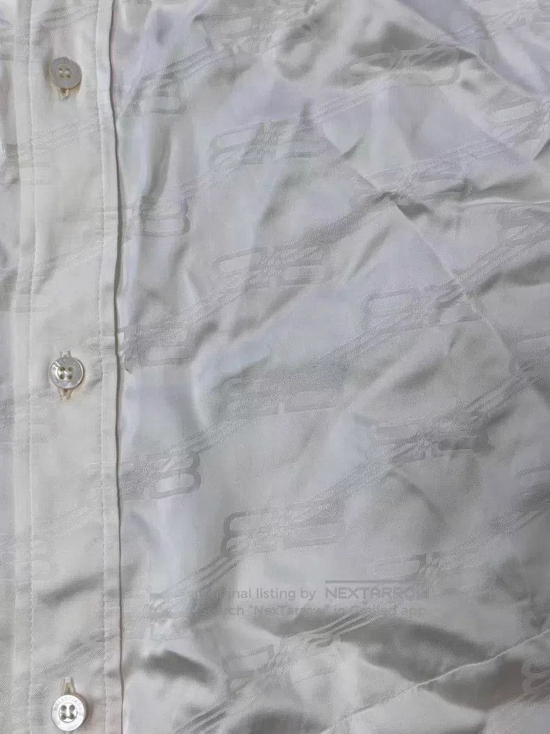 Balenciaga Balenciaga Full Print Logo Long Sleeve Shirt Size L / US 10 / IT 46 - 3 Thumbnail