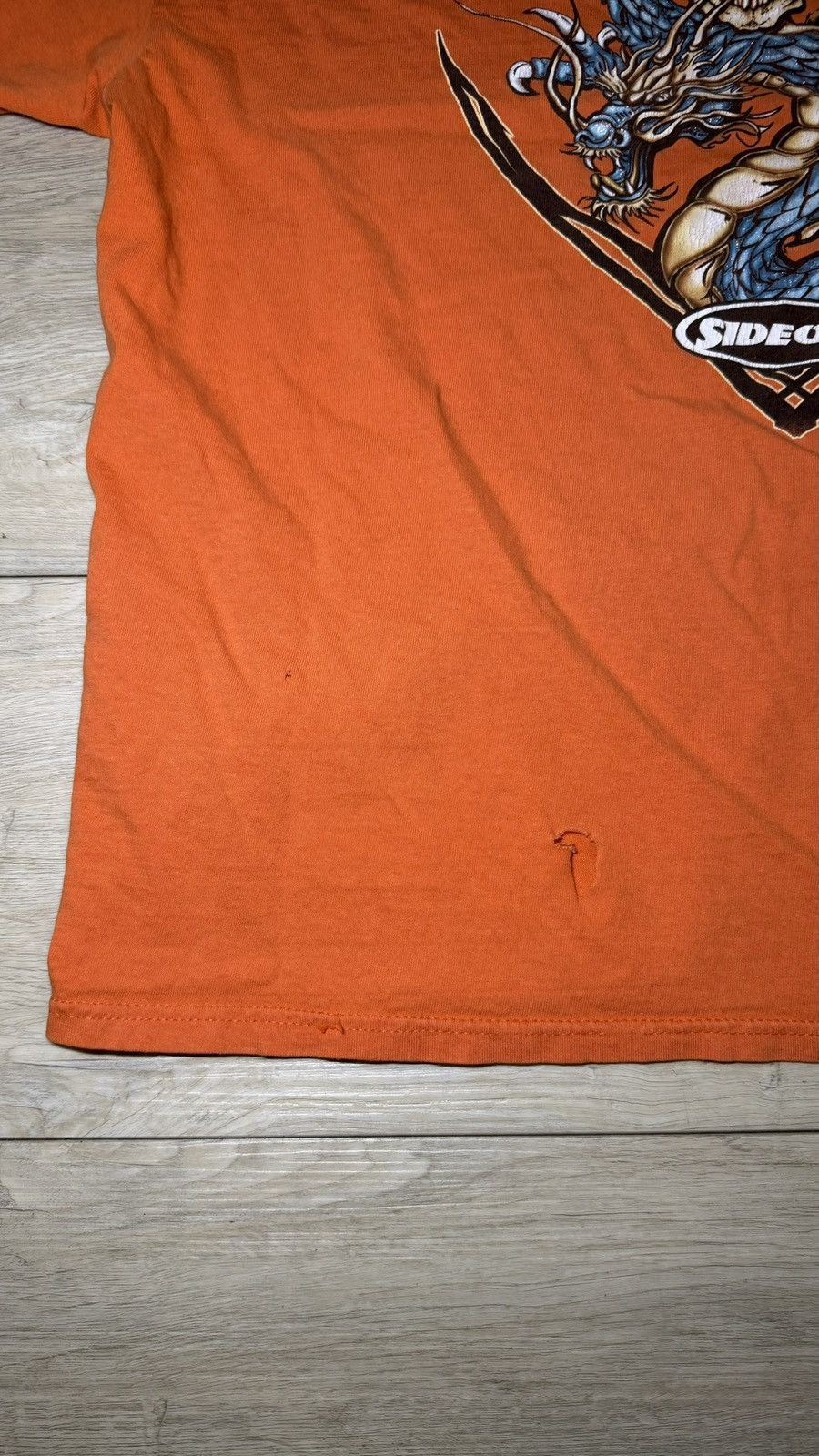 JNCO Y2K 2000s Side Out Skull & Dragon Logo Spellout Shirt Size US XL / EU 56 / 4 - 4 Thumbnail
