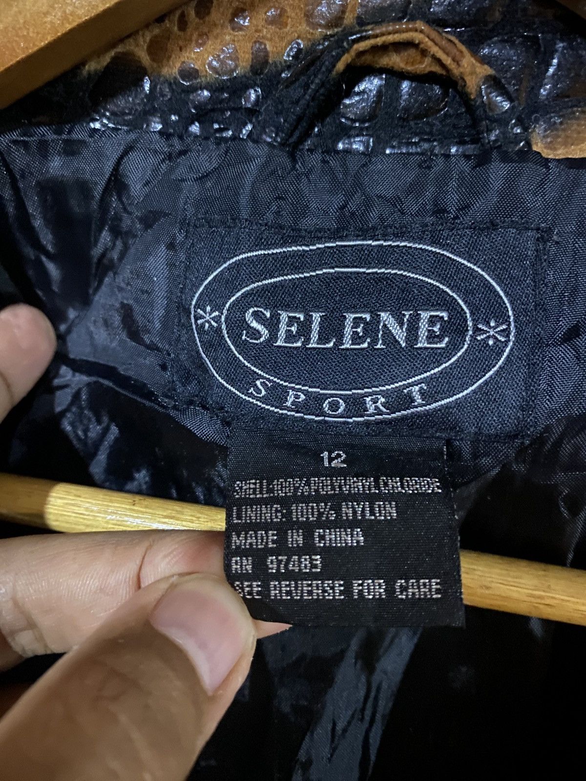 Designer × If Six Was Nine Vintage Selene Sport Tiger Print Faux Snakeskin Jacket Size XL / US 12-14 / IT 48-50 - 7 Thumbnail