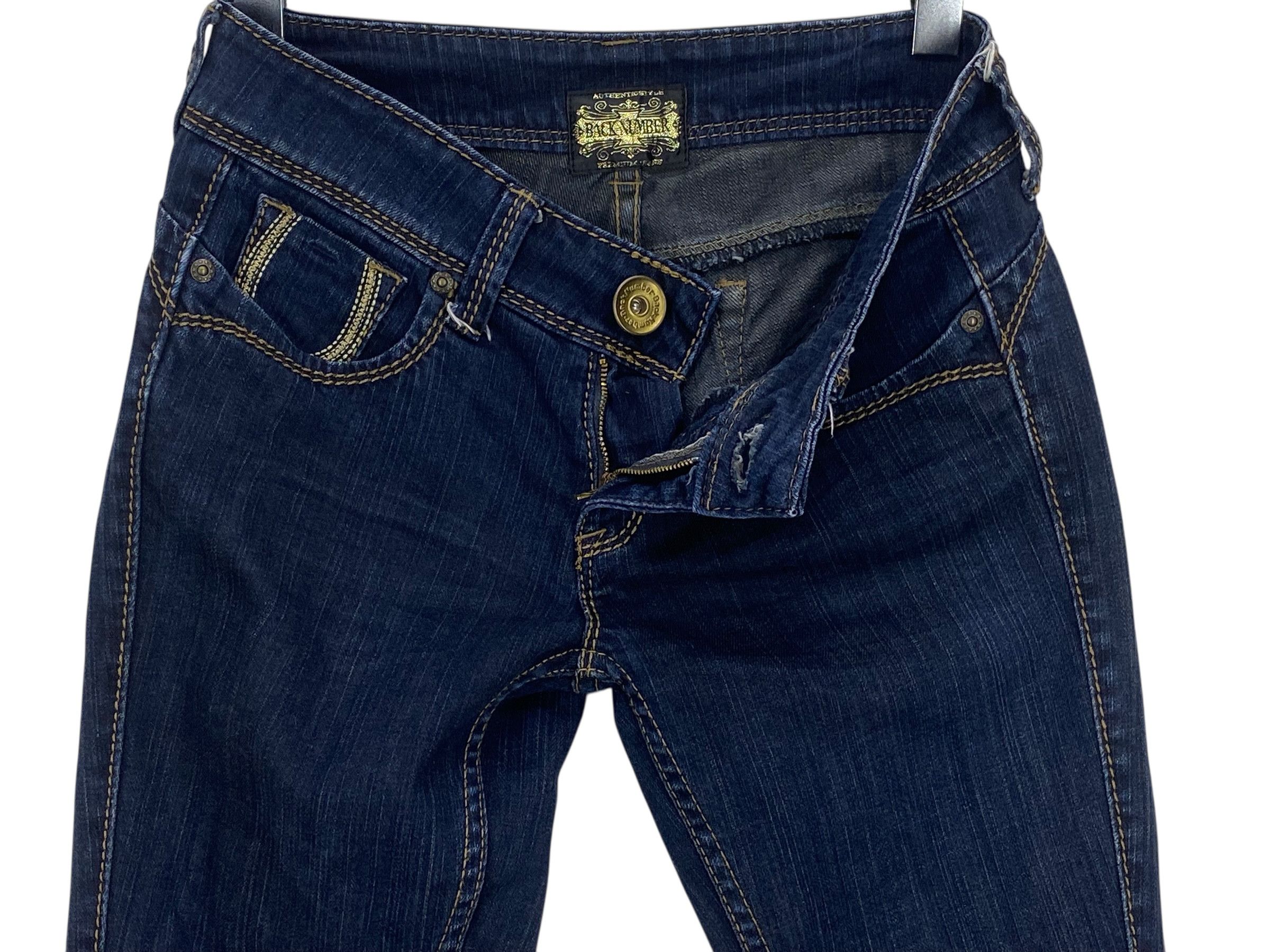 Japanese Brand BackNumber Japanese Vintage Pants 90s Low Rise Jeans Size 29" - 4 Thumbnail