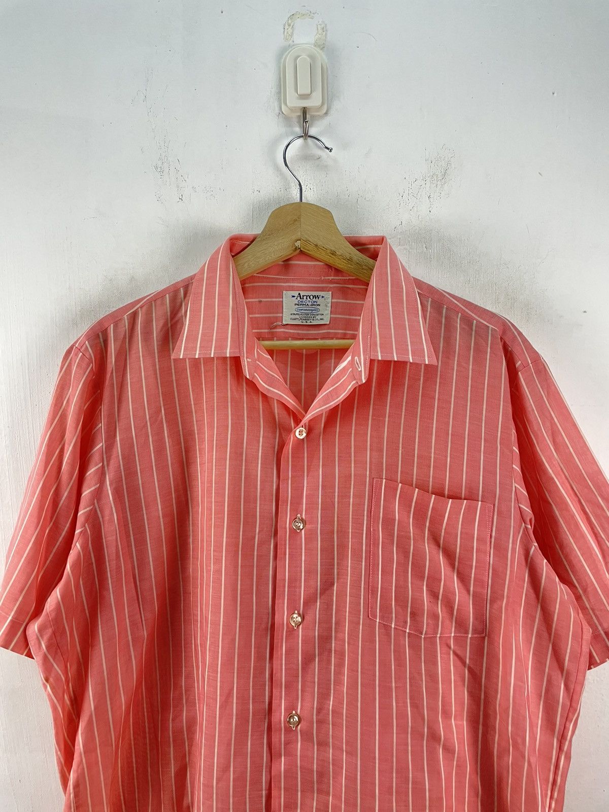 Arrow Vintage 50s Arrow Shirt Rockabilly Button Up Sanforized Plus Size US L / EU 52-54 / 3 - 2 Thumbnail