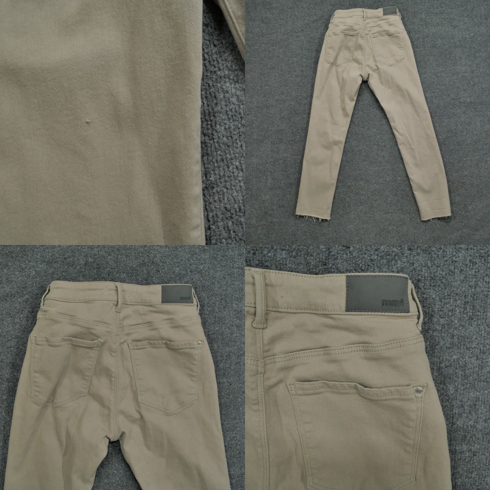 Mavi Mavi Jeans Womens 27 Tan Khaki Viola High Rise Slim Straight Cropped 26x26 Denim Pocket 5-Pocket Beige Cotton Blend Regular Womens Jeans Size 26" / US 2 / IT 38 - 9 Thumbnail