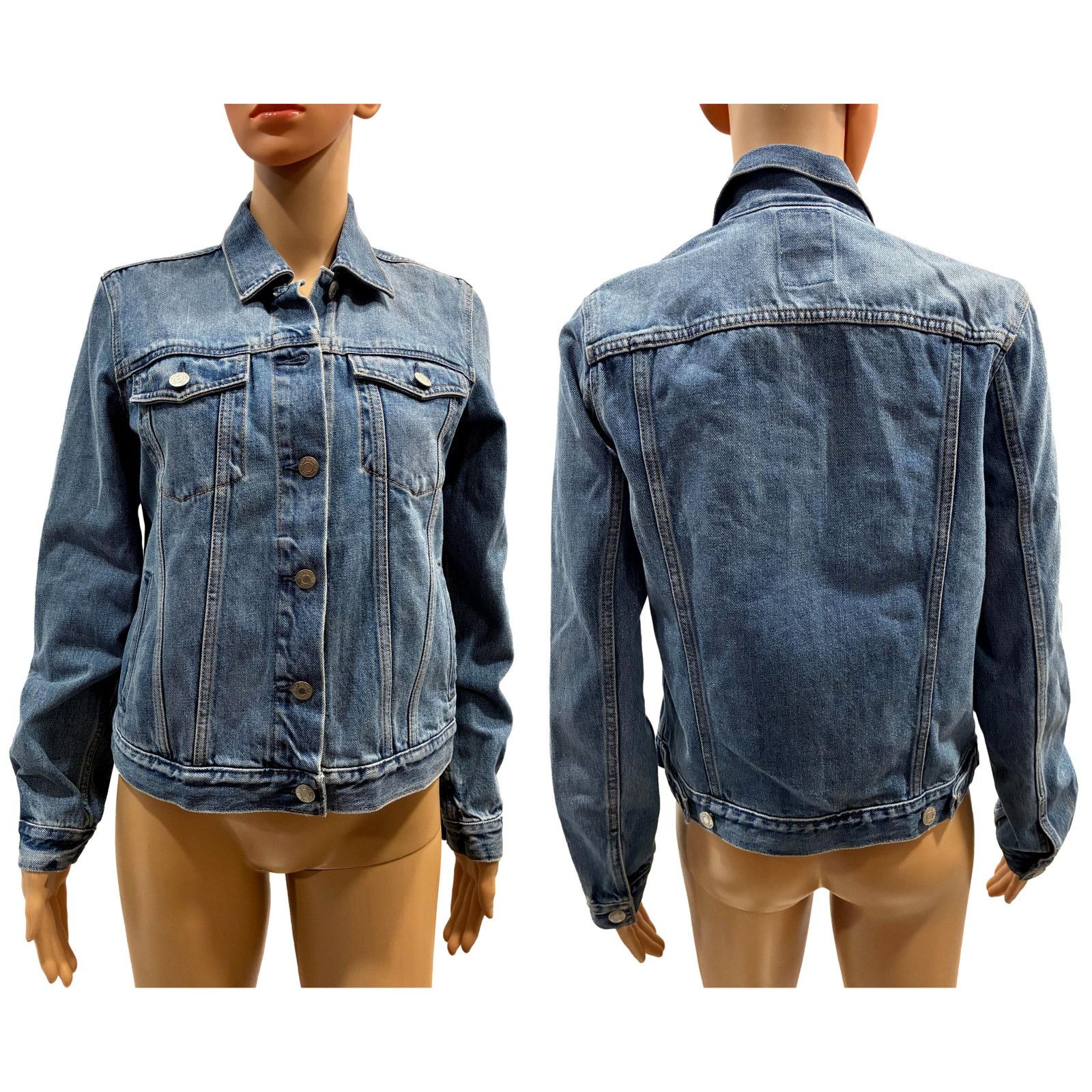 Gap Gap Y2K Denim Jacket Women’s Small Stonewashed Blue Size XS / US 0-2 / IT 36-38 - 2 Thumbnail