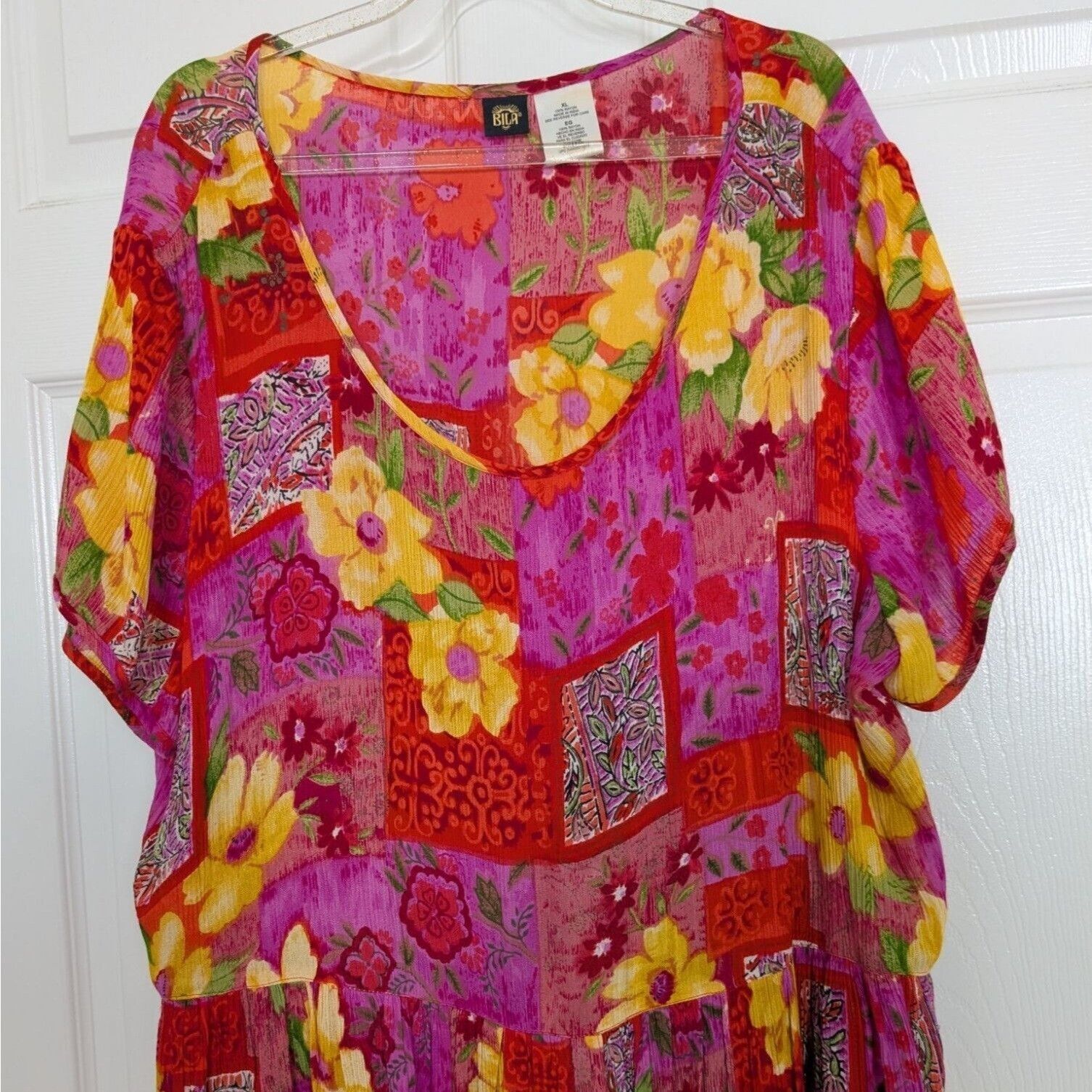 Other Bila Floral Midi Dress Womens Size XL Pink Short Sleeve Size XL / US 12-14 / IT 48-50 - 2 Thumbnail