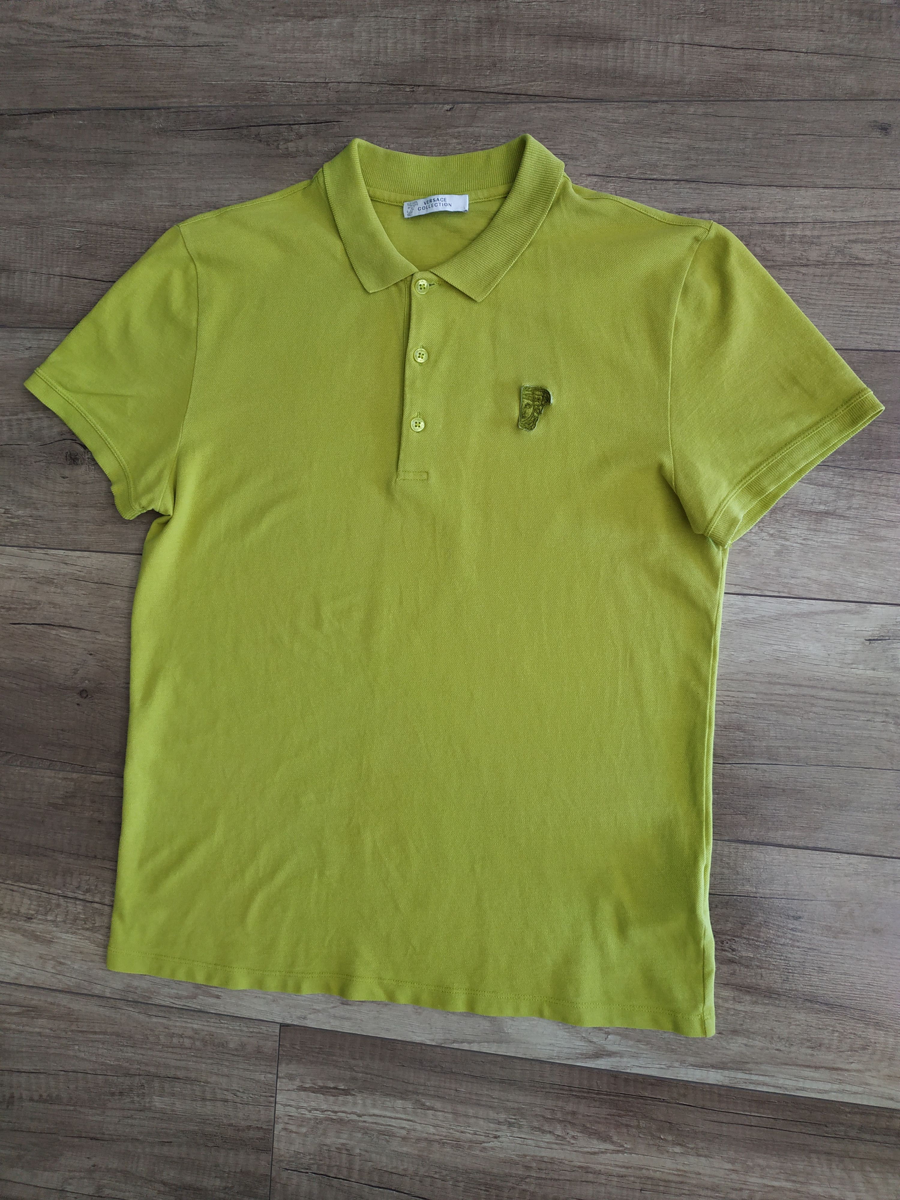 Versace Gianni Versace Men's Lime Polo Shirt, s. LARGE, Dior, Prada Size US L / EU 52-54 / 3 - 3 Thumbnail