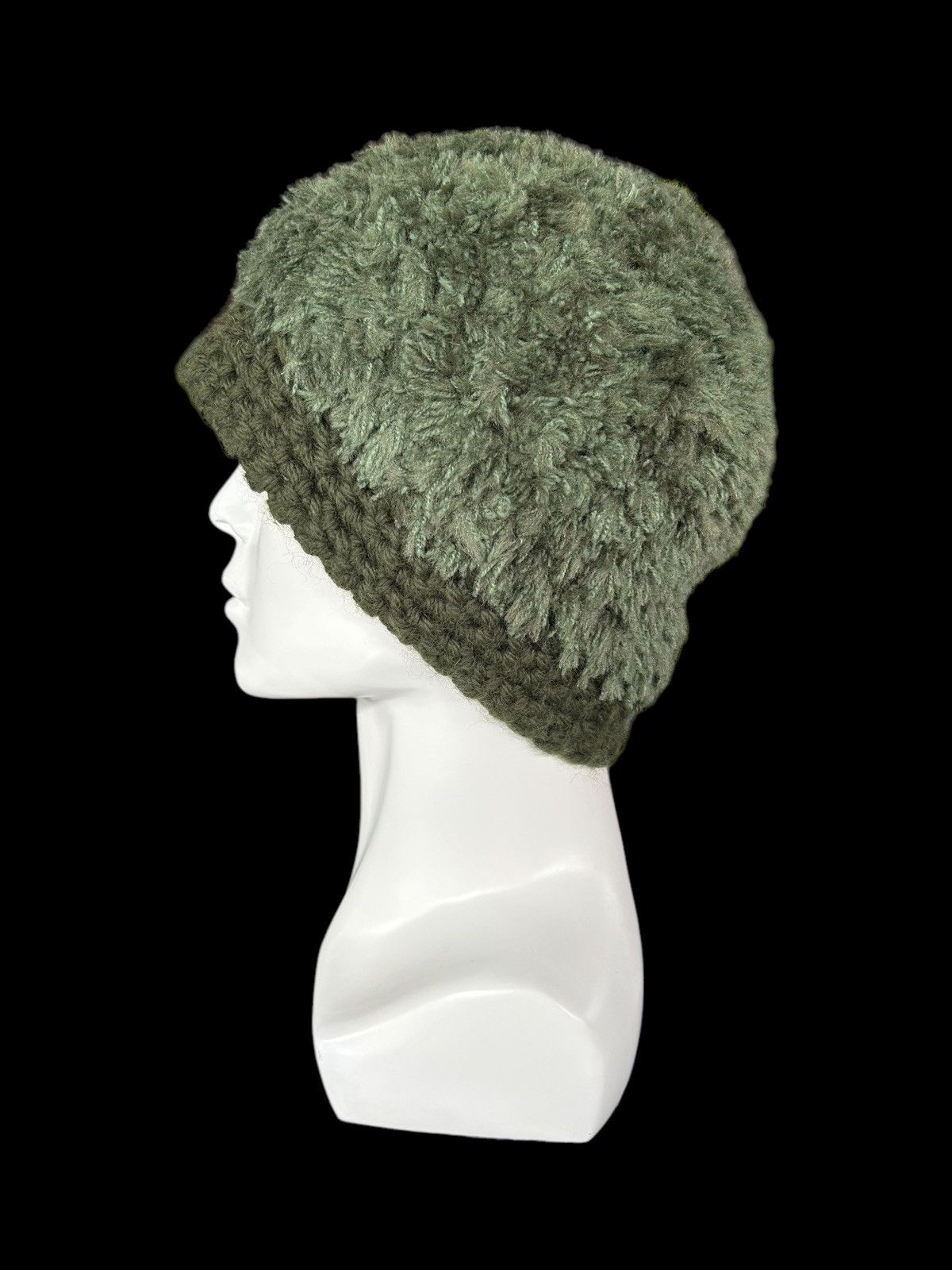 Japanese Brand × Kapital × Vintage Japanese Style Crochet Knitted Fur big Beanie Hats Rare 🎌☠️☠️🎌 Size ONE SIZE - 1 Thumbnail