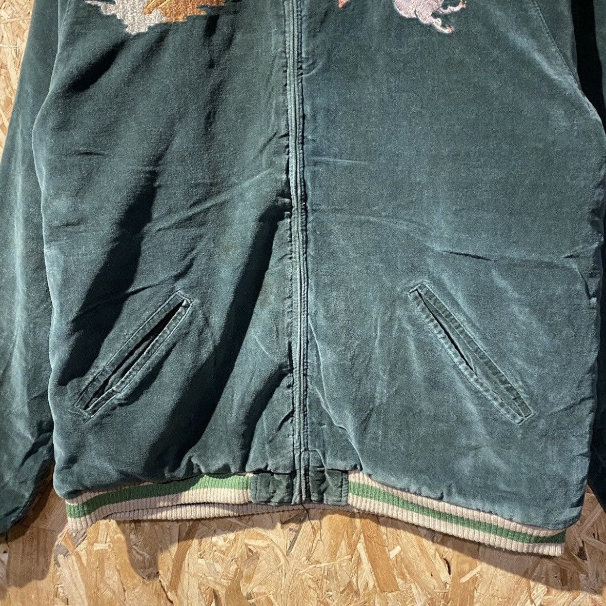 Japanese Brand × Vintage 🔥Japanese Archive Sukajan Velvet reversible jacket Size US L / EU 52-54 / 3 - 9 Thumbnail