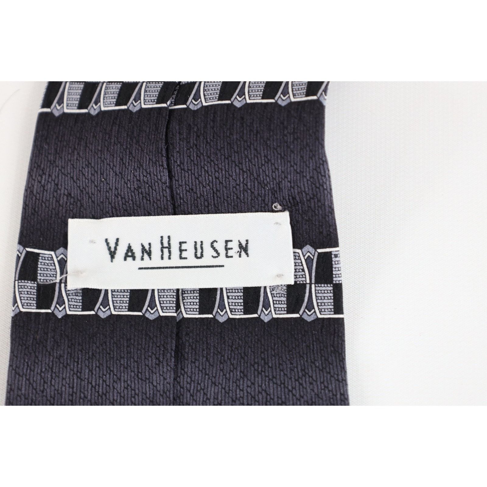 Vintage Vintage 90s Streetwear Geometric Crest Neck Tie Wedding Size ONE SIZE - 5 Thumbnail