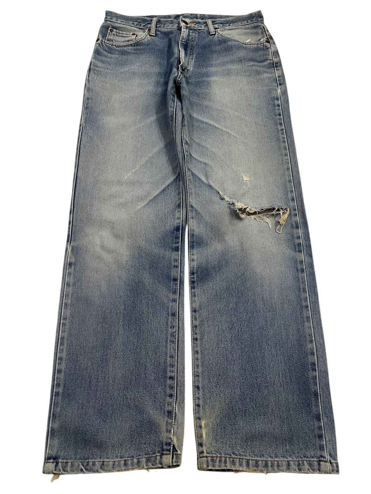 Edwin Vintage Edwin Blue Faded Wash Distressed Style Loose Jeans Size US 32 / EU 48 - 1 Thumbnail
