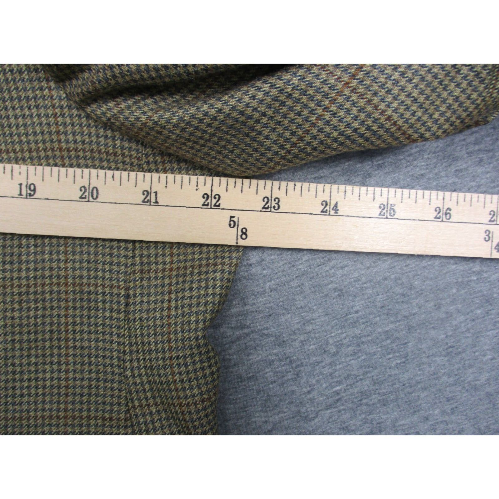 Chaps VINTAGE Chaps Blazer Silk Wool Suit Jacket Sport Coat 42 Brown Plaid Check Size 42R - 6 Thumbnail