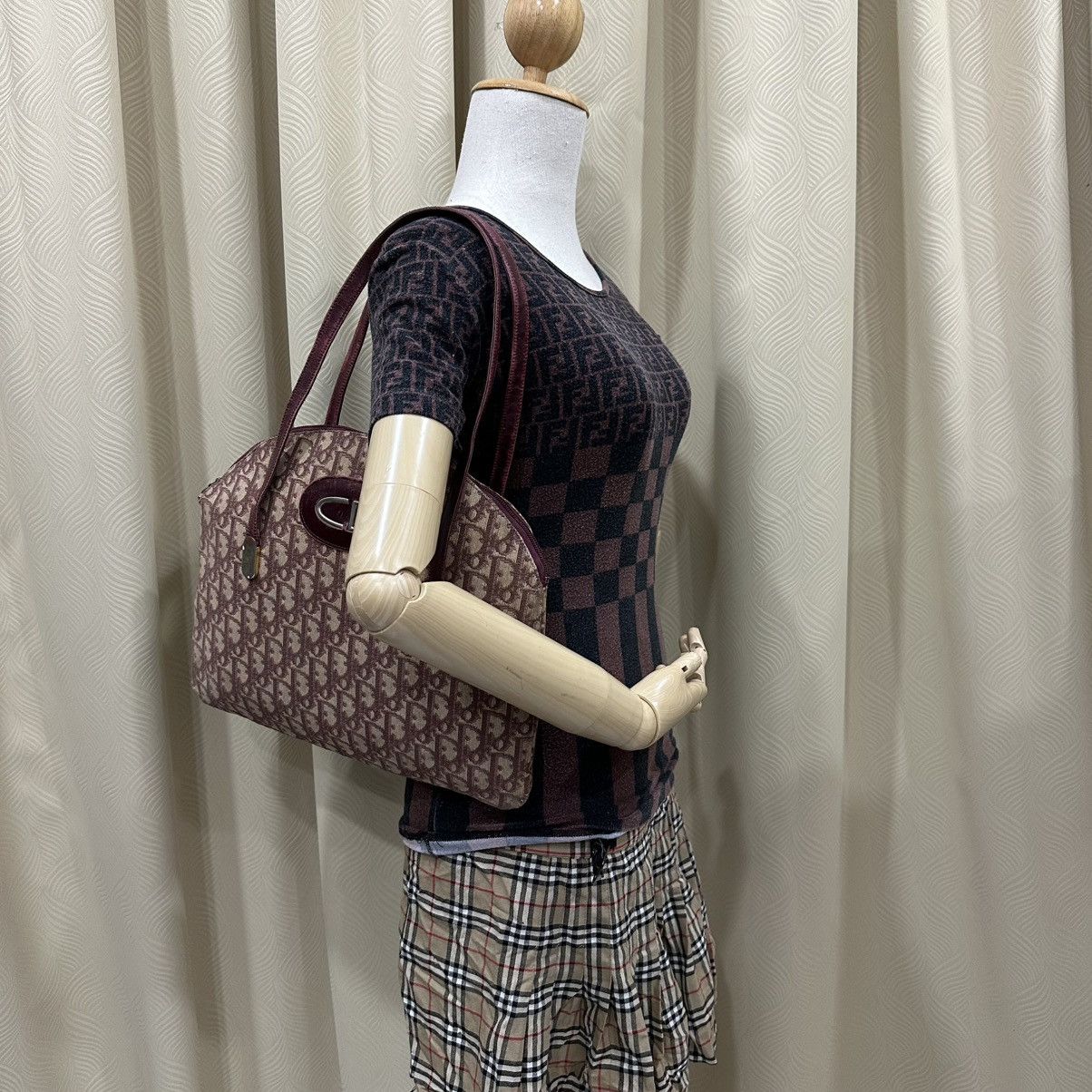 Christian Dior Monsieur ‼️YES‼️VINTAGE CHRISTIAN DIOR TROTTER CANVAS SHOULDER TOTE BAG Size ONE SIZE - 11 Thumbnail
