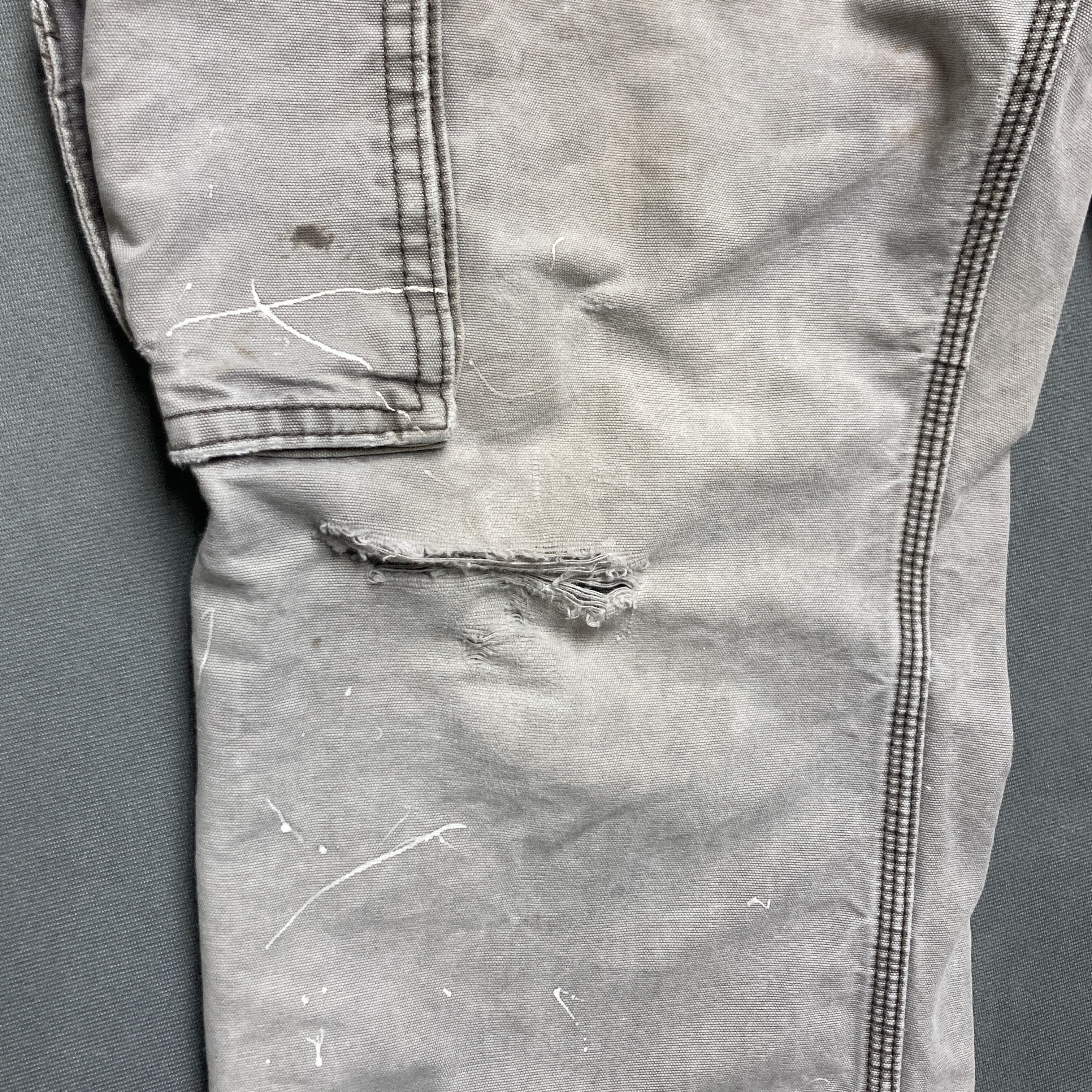 Carhartt Carhartt 36x30 Gray 100% Cotton Canvas Cargo Pants Thrashed Size US 36 / EU 52 - 8 Thumbnail
