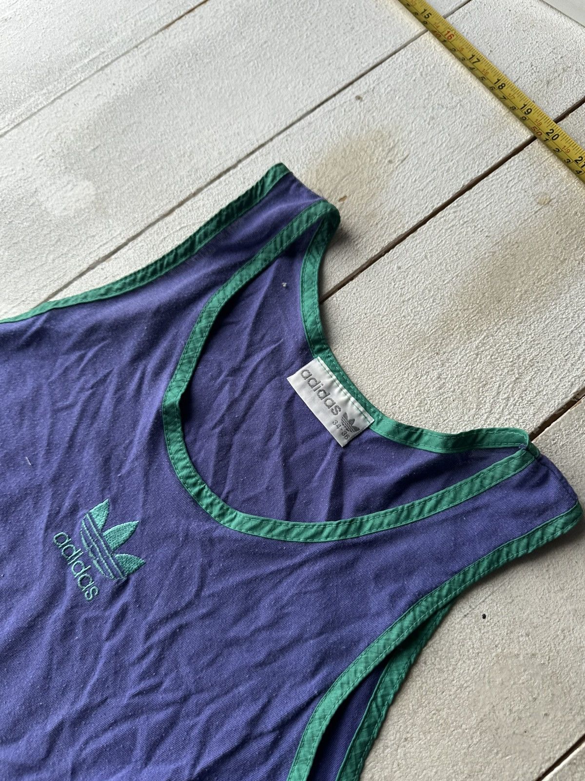 Vintage 🚨RARE Adidas Running Tank Top Shirt central logo Size US M / EU 48-50 / 2 - 2 Thumbnail