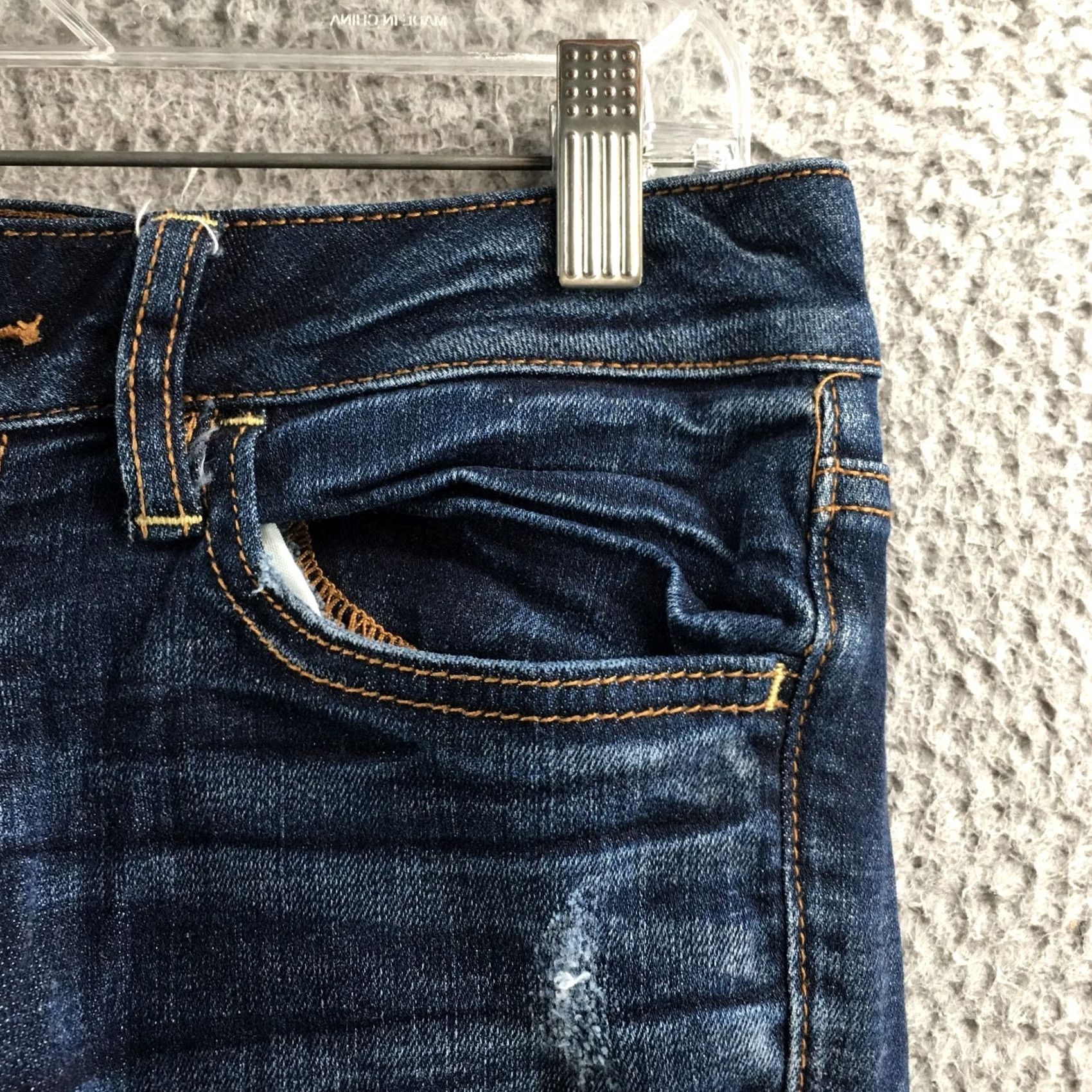 American Eagle Outfitters American Eagle Jegging Jeans Womens 6 Regular Blue Denim Distressed Jeans Mens? Size 28" / US 6 / IT 42 - 4 Thumbnail