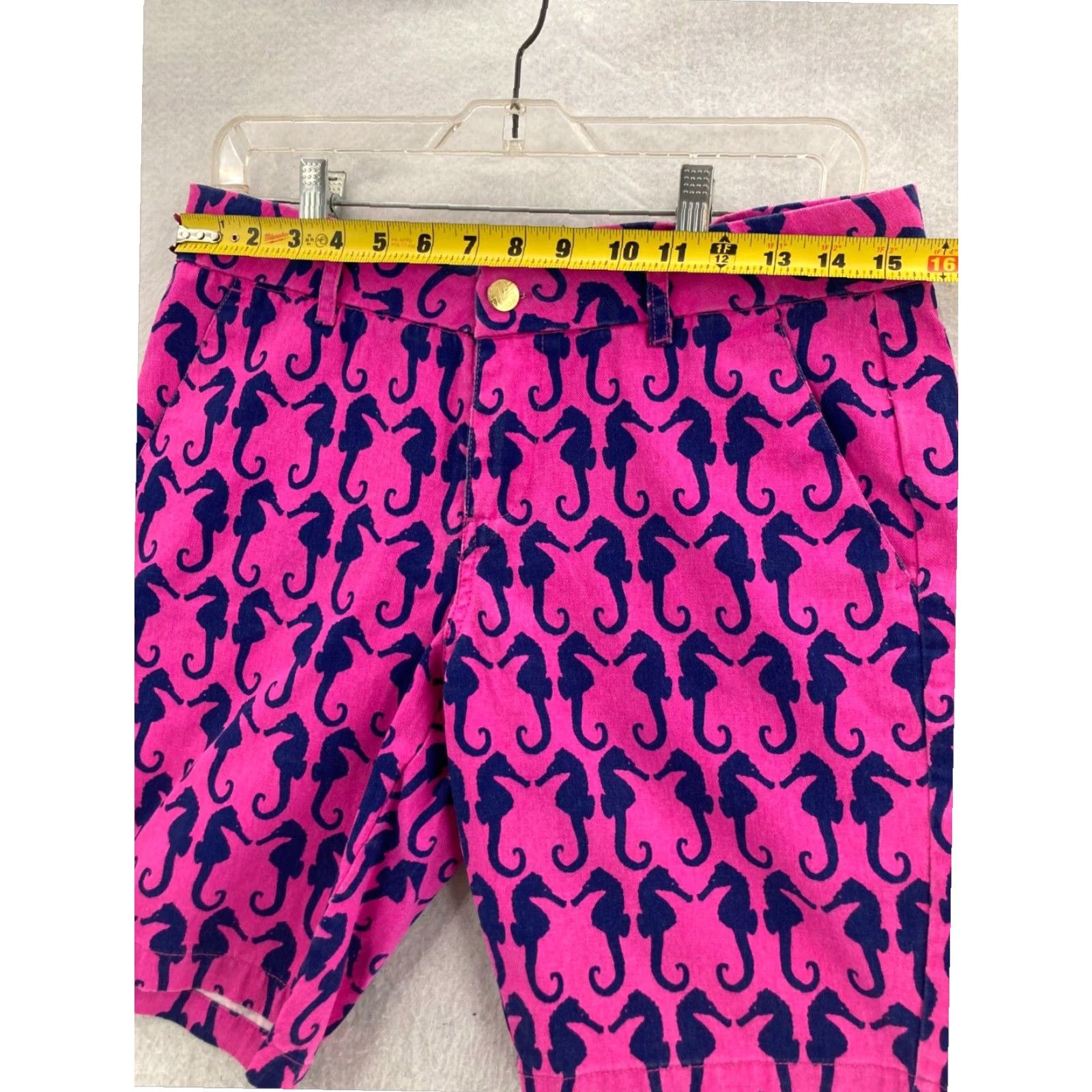 Vintage Macbeth Collection Womens Pink Seahorse Shorts Small Size 28" / US 6 / IT 42 - 2 Thumbnail