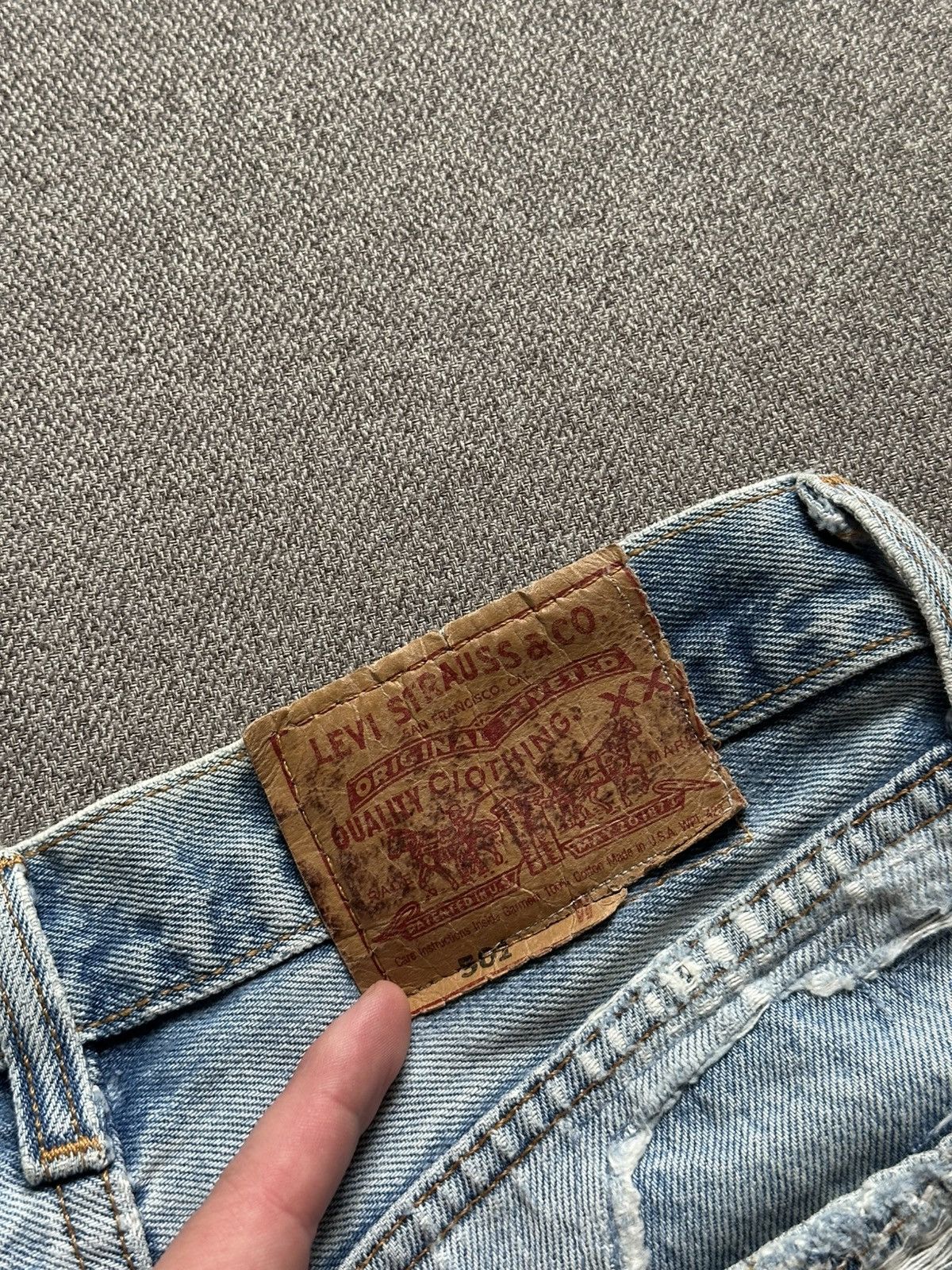 Levi's Levi's 501 repaired/stitched/sashiko distressed jeans Size US 28 / EU 44 - 12 Thumbnail
