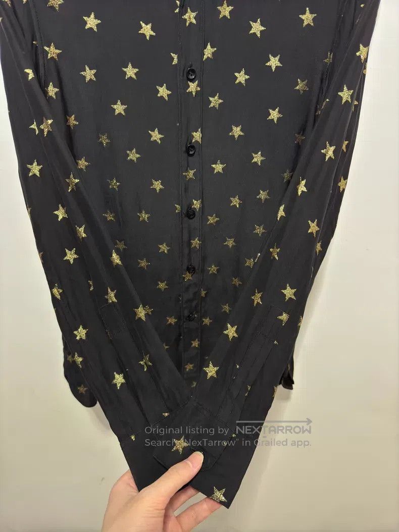 Saint Laurent Paris Saint Laurent Paris Satin Mulberry Silk Black and Gold烫 Go Size XS / US 0-2 / IT 36-38 - 4 Thumbnail