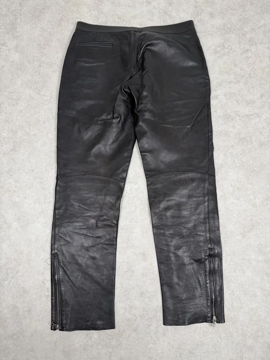 Prada FW1999 Prada Black Padded Biker Leather Pants Size US 30 / EU 46 - 2 Thumbnail