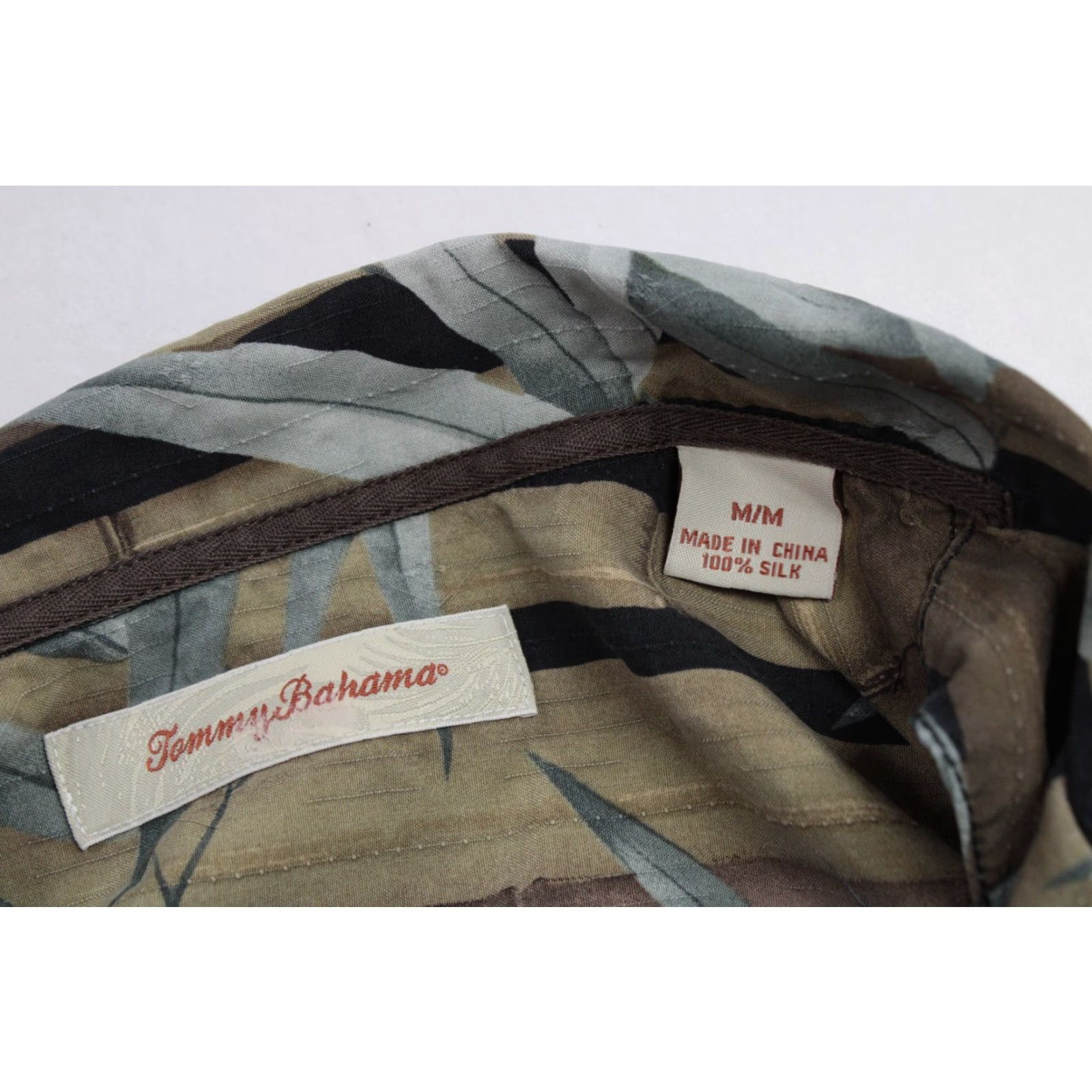 Tommy Bahama Tommy Bahama Shirt Men's M Black Silk Camp Collar Floral Bamboo Tree Size US M / EU 48-50 / 2 - 4 Thumbnail